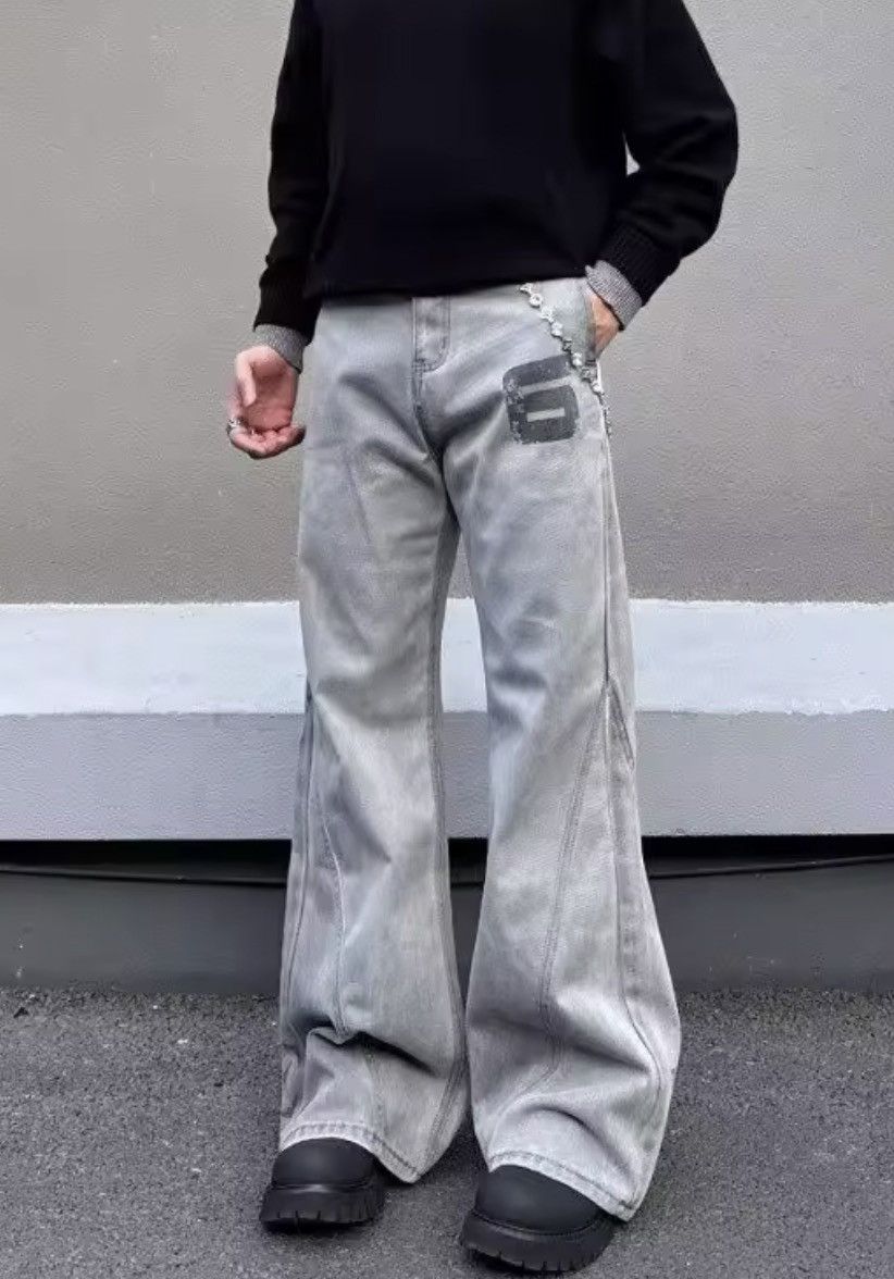 Japanese Brand FLARE Jeans - Baggy Acid Wash Flared Denim Size US 34 / EU 50 - 1 Thumbnail
