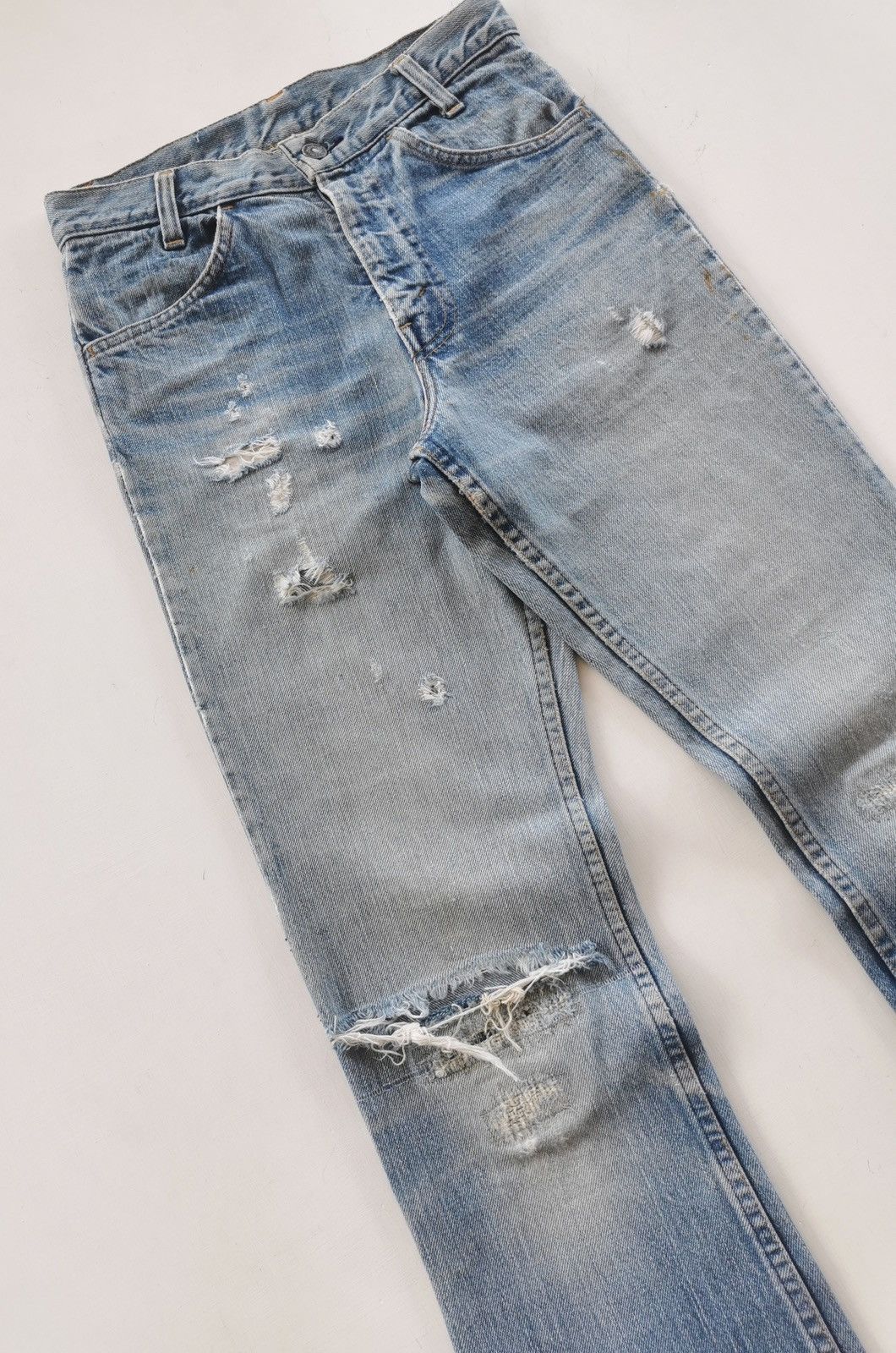 Levi's 70s Vintage Levis 746 Flare Orange Tab Denim Jeans Size US 27 - 3 Thumbnail