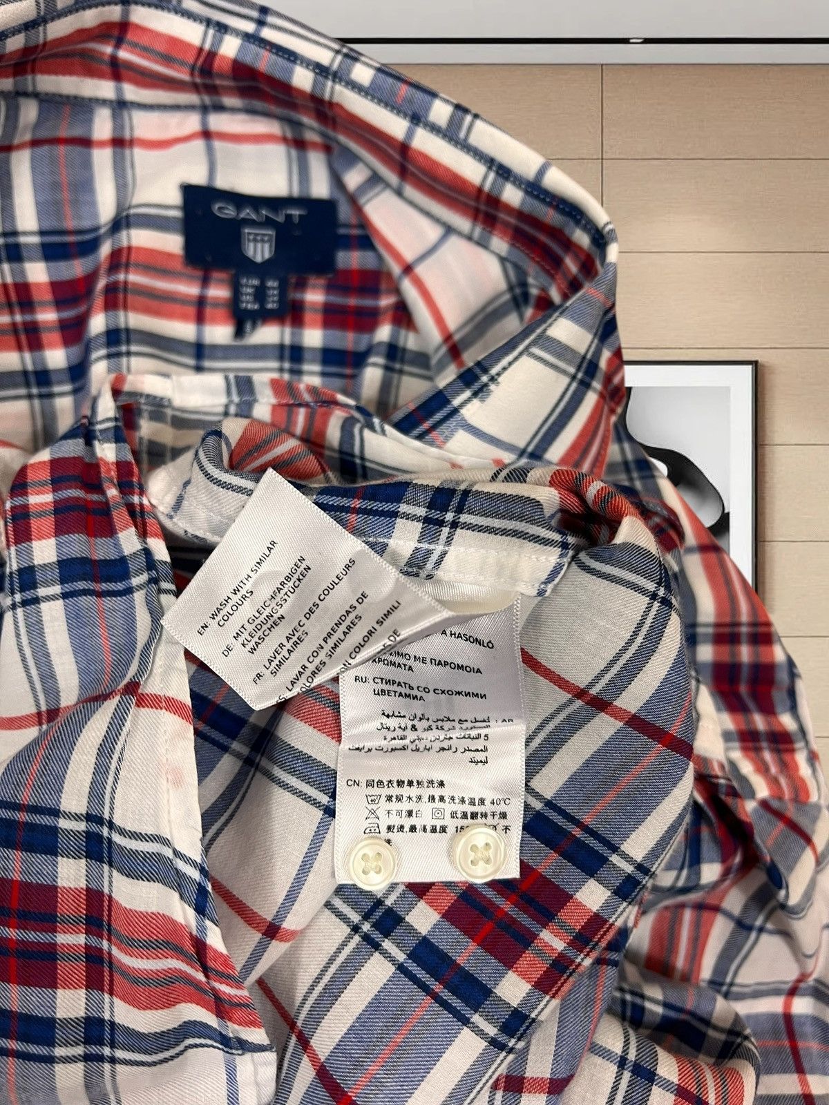 Gant GANT checked shirt size XXL long sleeve cotton Size XXL / US 16-18 / IT 52-54 - 7 Thumbnail
