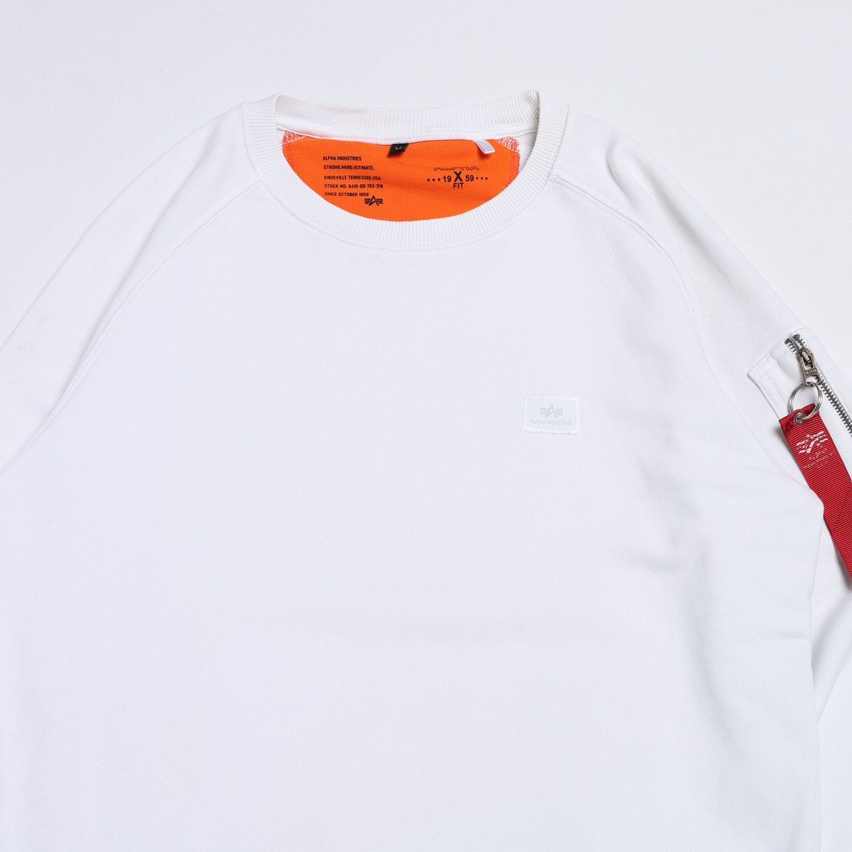 Alpha Industries Alpha Industries White Sweatshirt With Tape Size US M / EU 48-50 / 2 - 4 Thumbnail