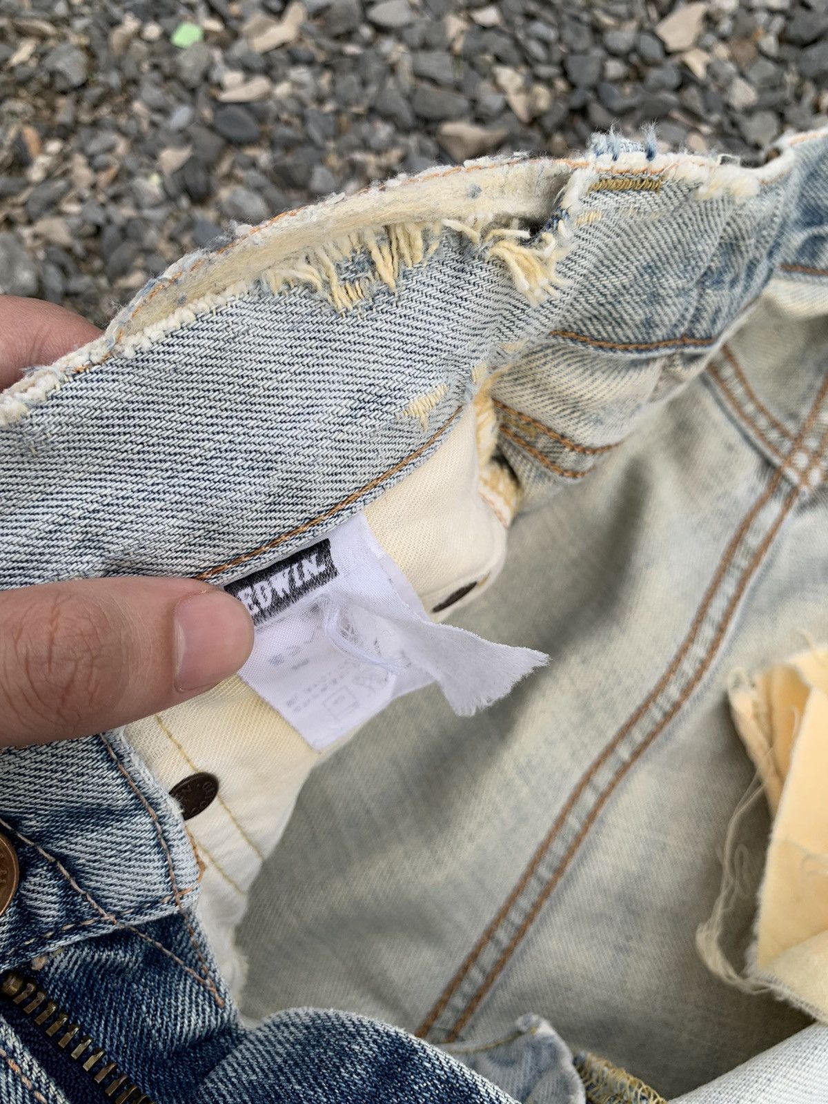 Kapital VINTAGE EDWIN 505 SELVEDGE FADED & RUSTY DISTRESSED DENIM Size US 28 / EU 44 - 20 Thumbnail