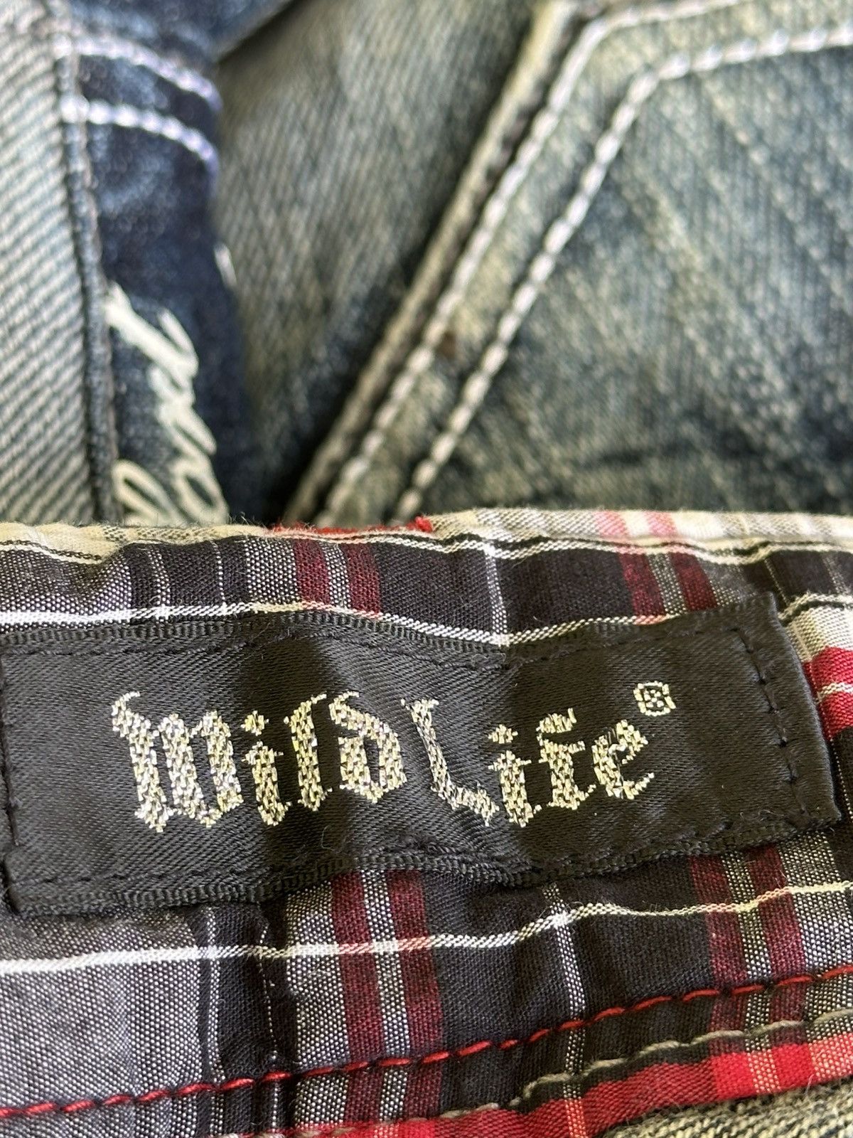 Le Grande Bleu (L.G.B.) Skull Bones Mild Life Denim Honeycomb. Size US 32 / EU 48 - 9 Thumbnail