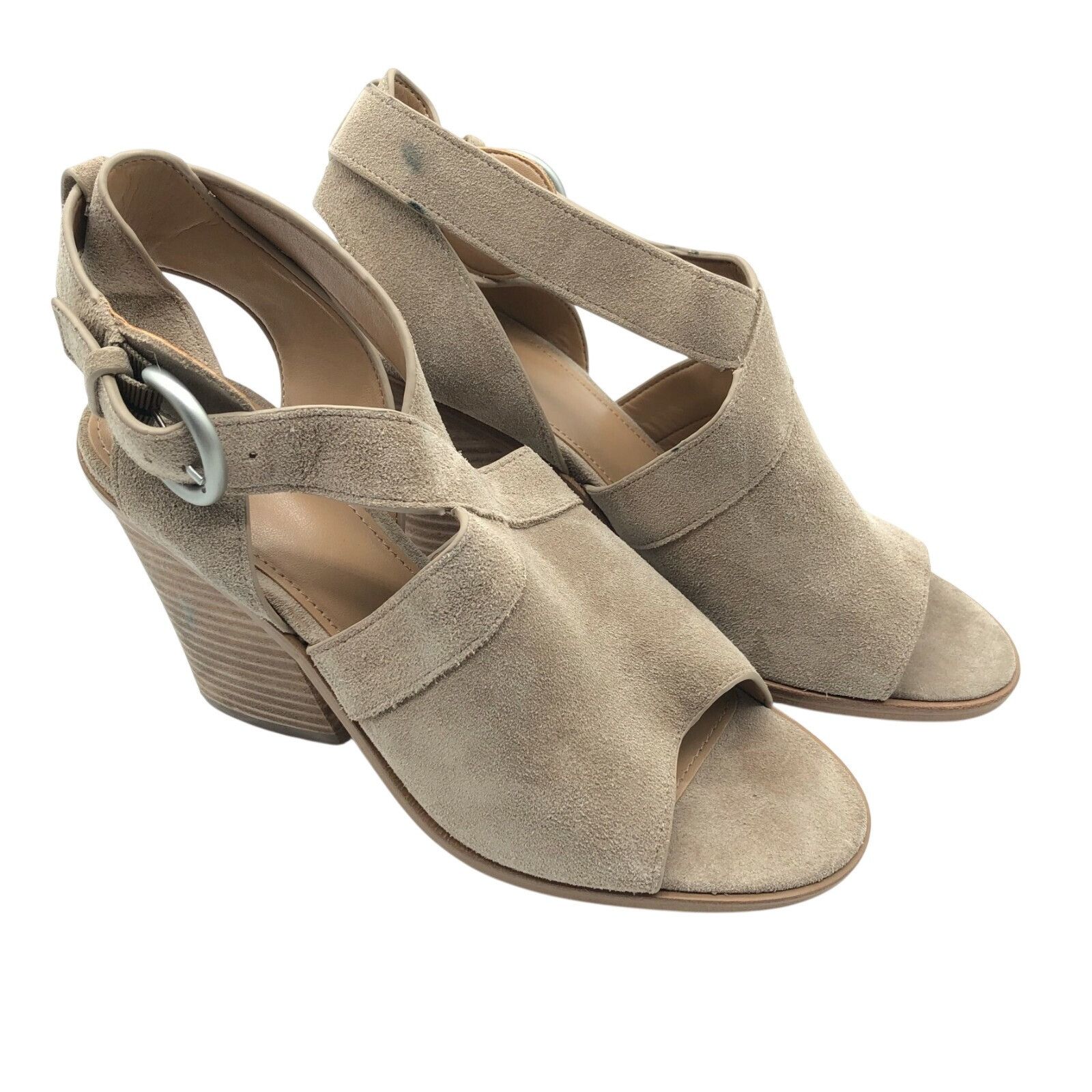 Marc Fisher Marc Fisher Womens Sandals Block Heel Buckle Suede Open Toe Size US 8 / IT 38 - 1 Thumbnail