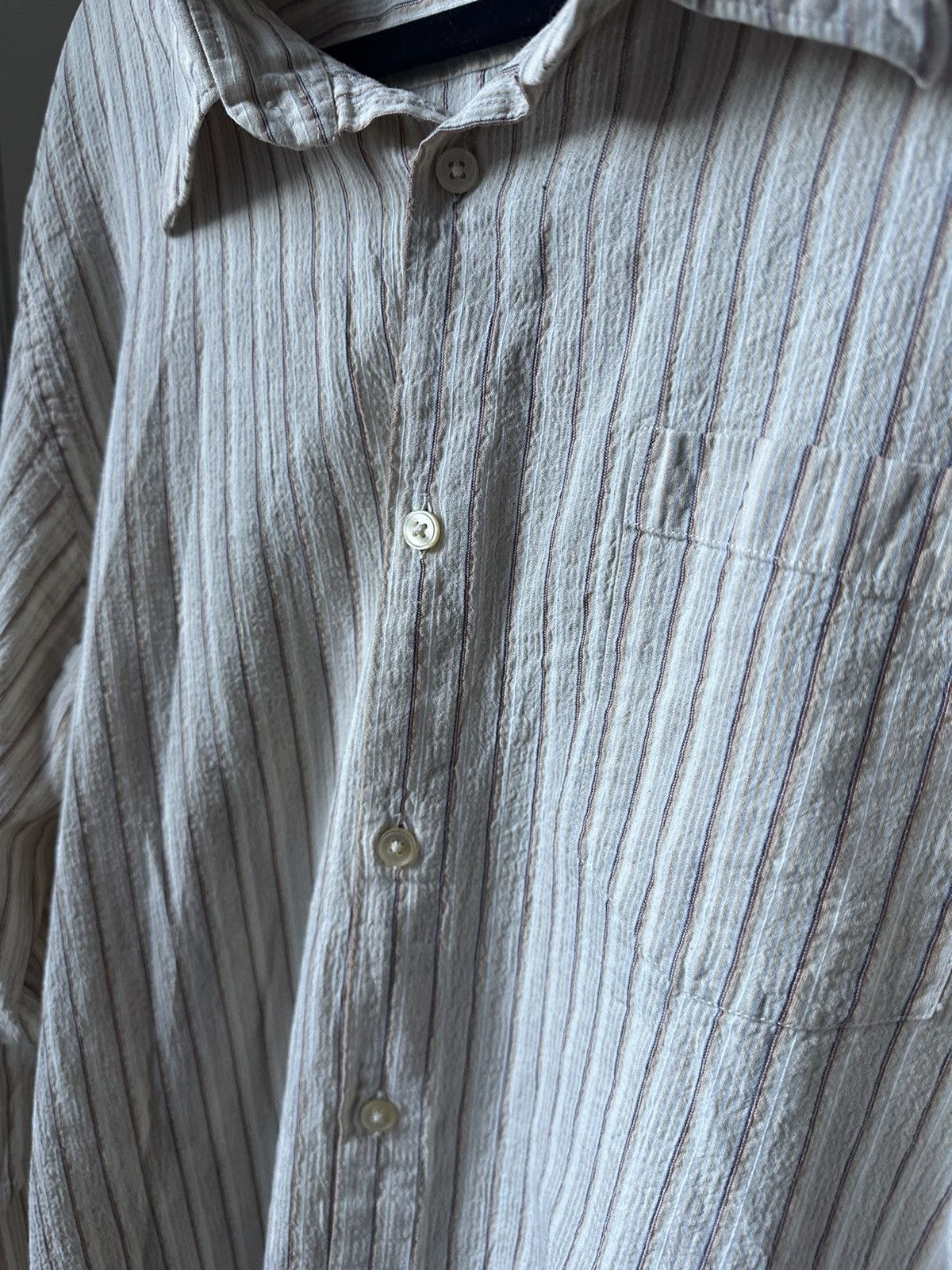Hugo Boss Hugo Boss vintage linen shirt Size US XL / EU 56 / 4 - 3 Thumbnail