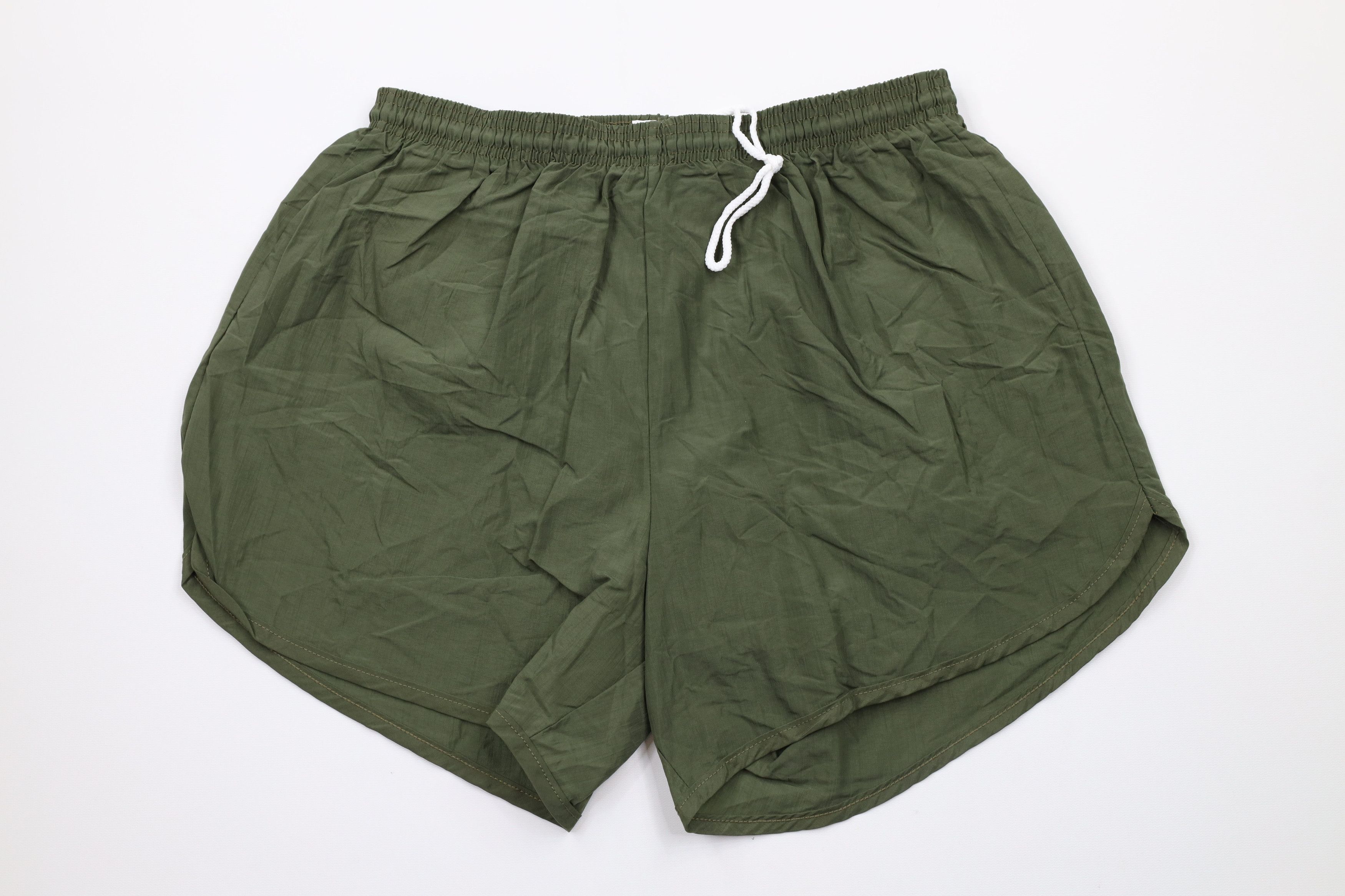 image of Vintage 90's Soffe Above Knee Running Shorts Baggies Usa in Green, Men's (Size 34)