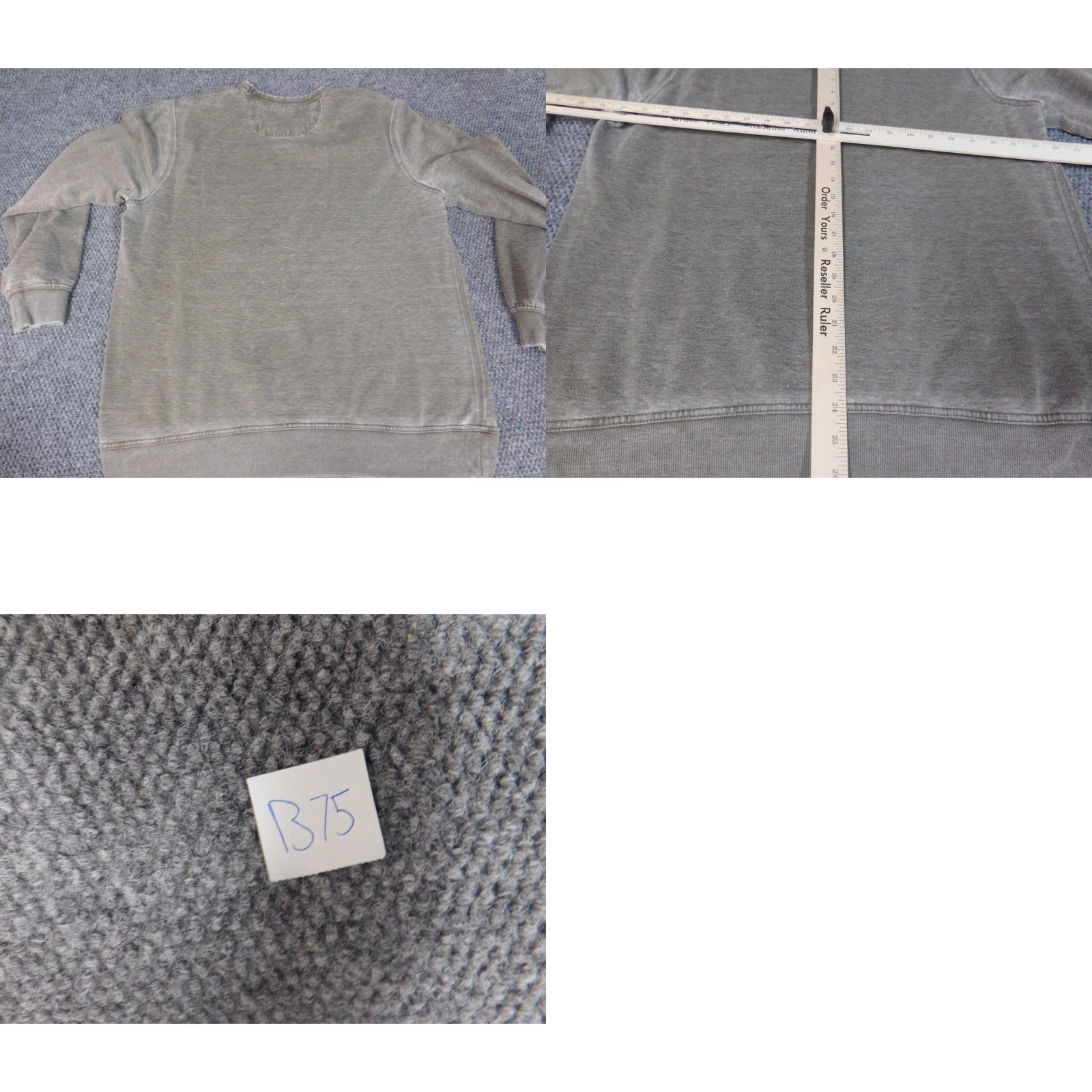 Lucky Brand Lucky Brand Mens Sweater XL Green Crewneck Pullover Knit Cotton Cable-Knit Long Sleeve Button Quilted Vintage N/A Size US XL / EU 56 / 4 - 8 Thumbnail
