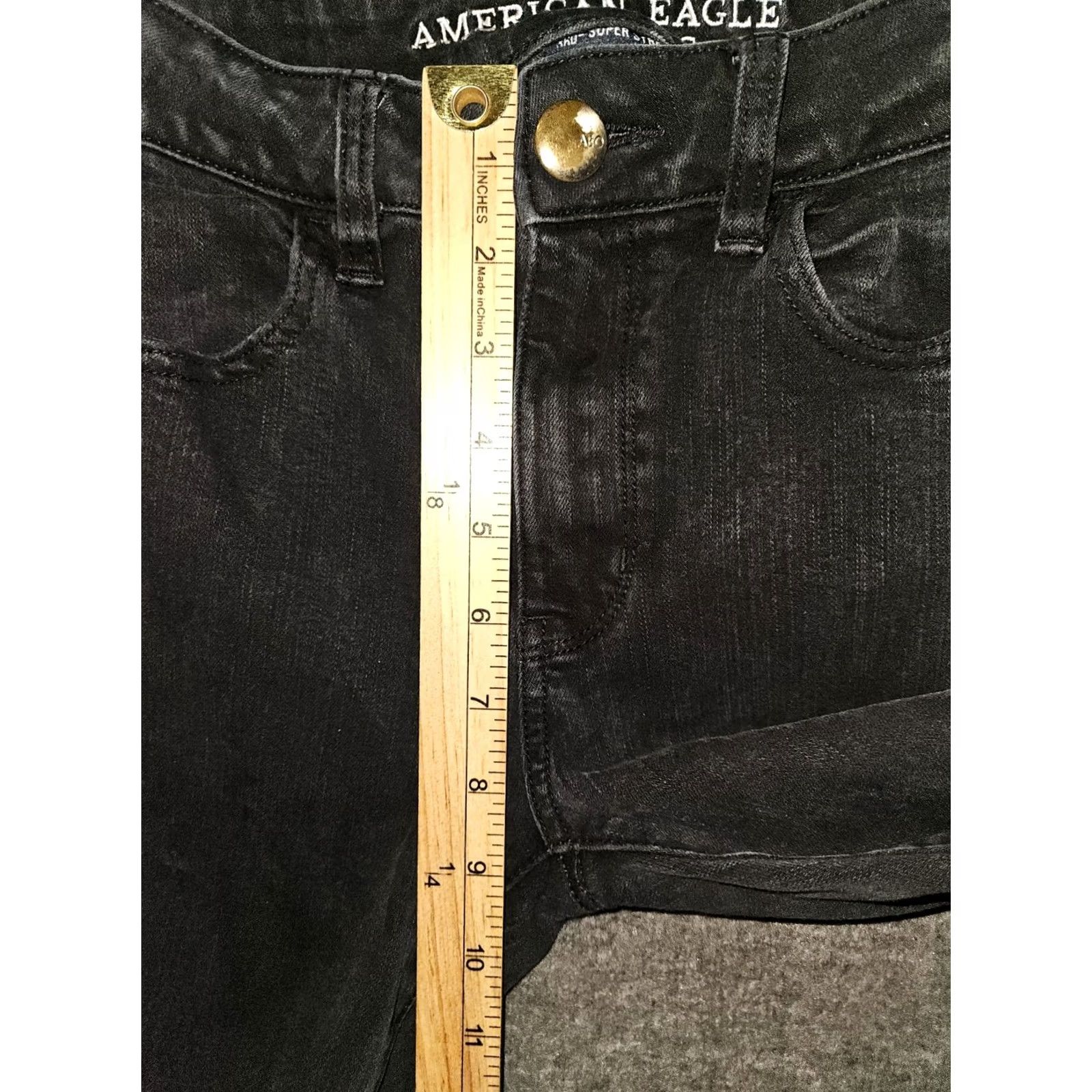 American Eagle Outfitters American Eagle Jegging Women's 0 Black High Rise 360 Super Stretch Preppy Size 25" / US 0 / IT 36 - 5 Thumbnail