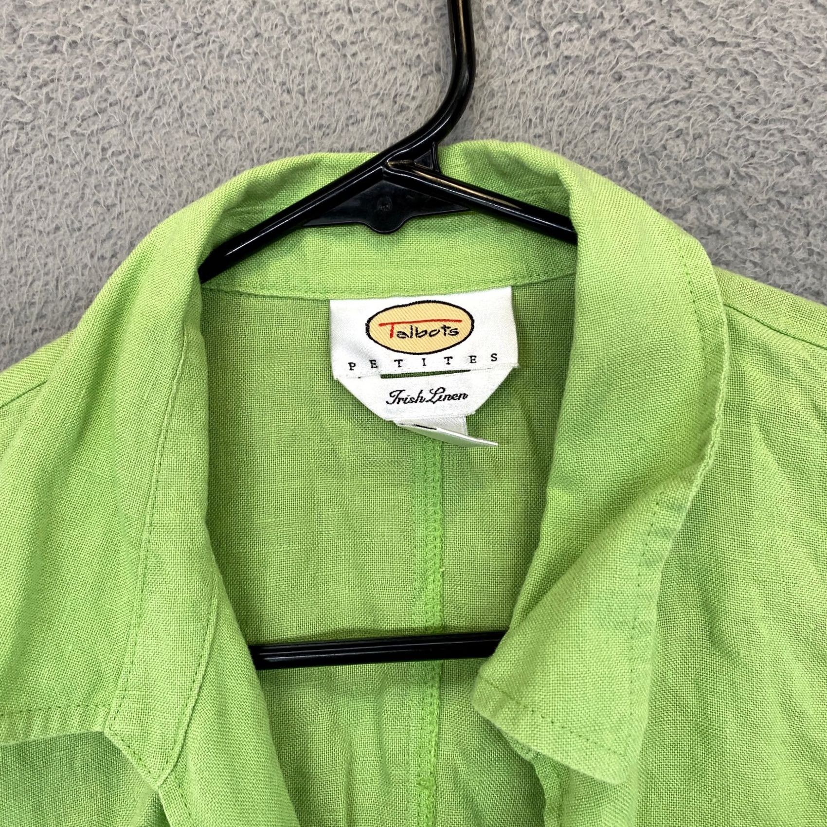 Talbots Talbots Linen Jacket / Top Green Button 8 Pockets Womens Regular Size M / US 6-8 / IT 42-44 - 5 Thumbnail