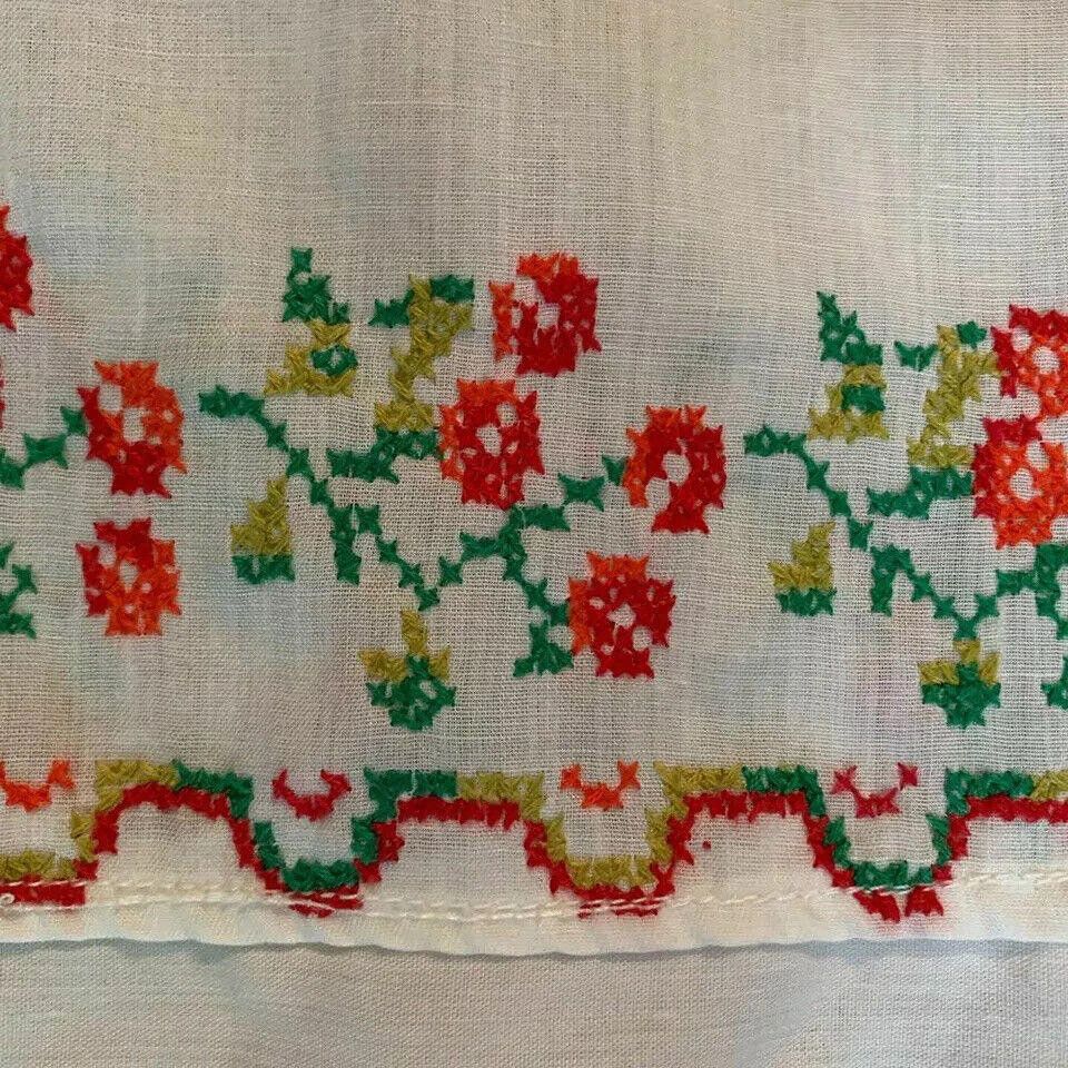 Designer New White Hand Made Punta Cruz Embroidered Dress L Size L / US 10 / IT 46 - 4 Thumbnail