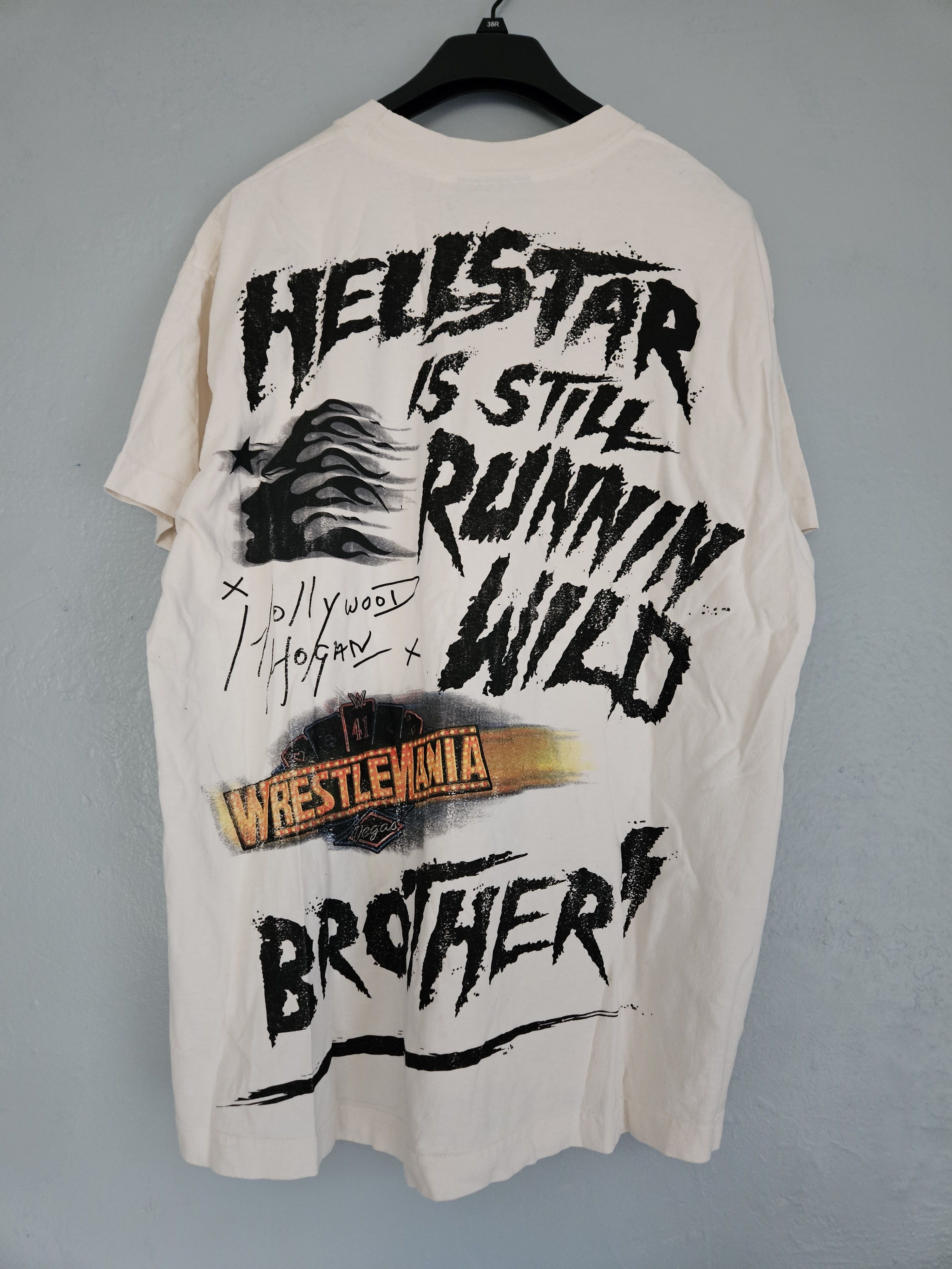 HELLSTAR Hulk Hogan Oversized WWE White T Shirt Size US M / EU 48-50 / 2 - 3 Thumbnail