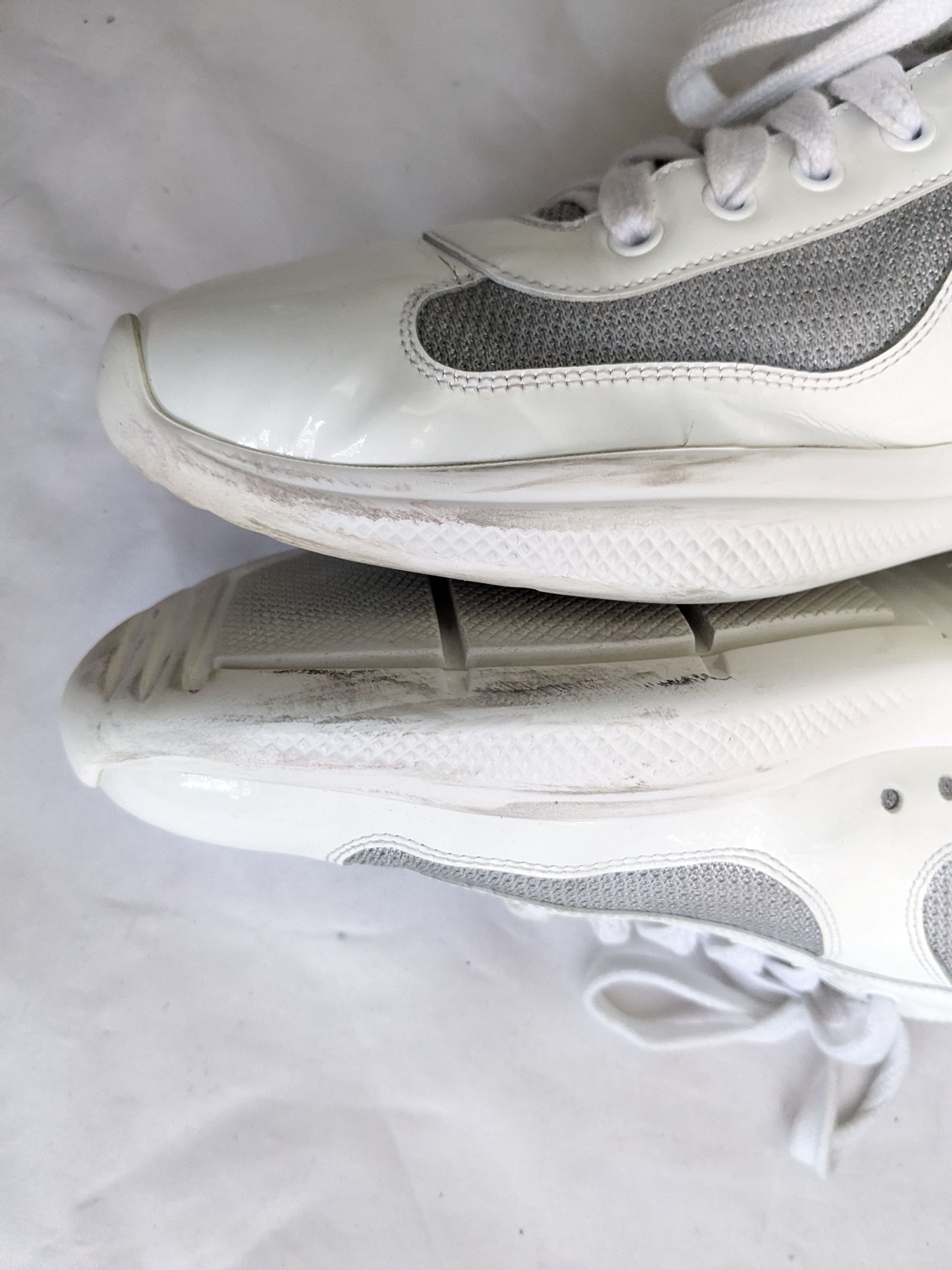 Prada Prada America's Cup Sneakers White Patent Leather 12 Low Size US 12 / EU 45 - 10 Thumbnail
