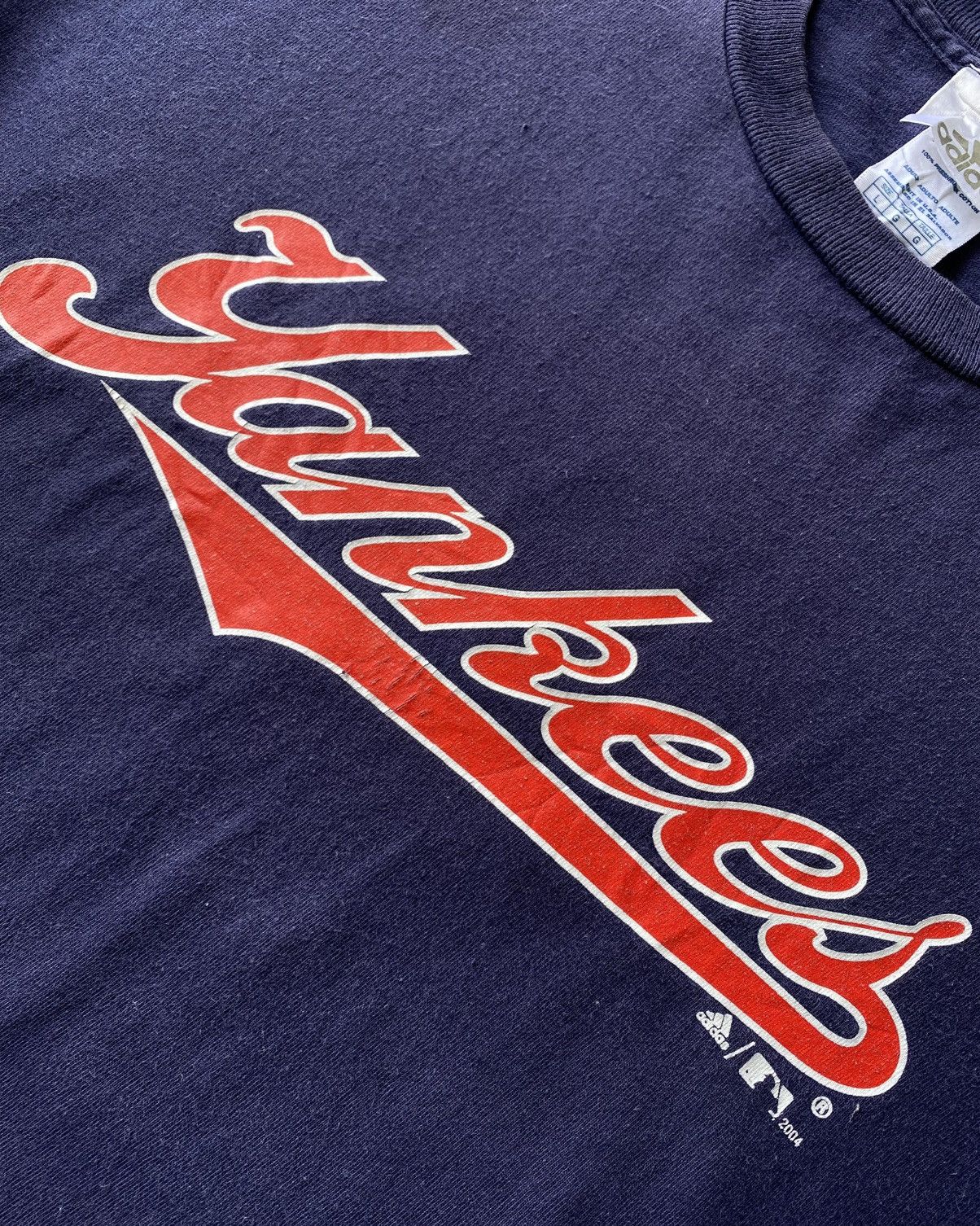 Vintage Vintage 2004 Adidas New York Yankees Promo Shirt✨ Size US L / EU 52-54 / 3 - 6 Thumbnail