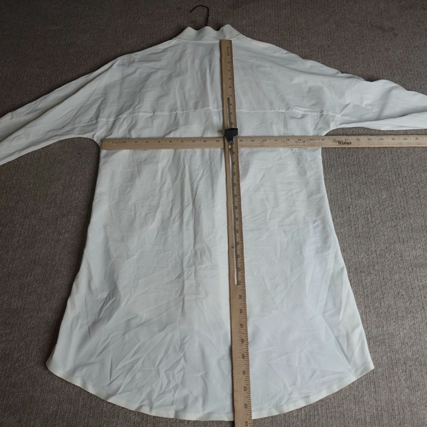 Vintage ADay Shirt Womens Medium White Snap Front Band Collar Something Borrowed Size M / US 6-8 / IT 42-44 - 7 Thumbnail