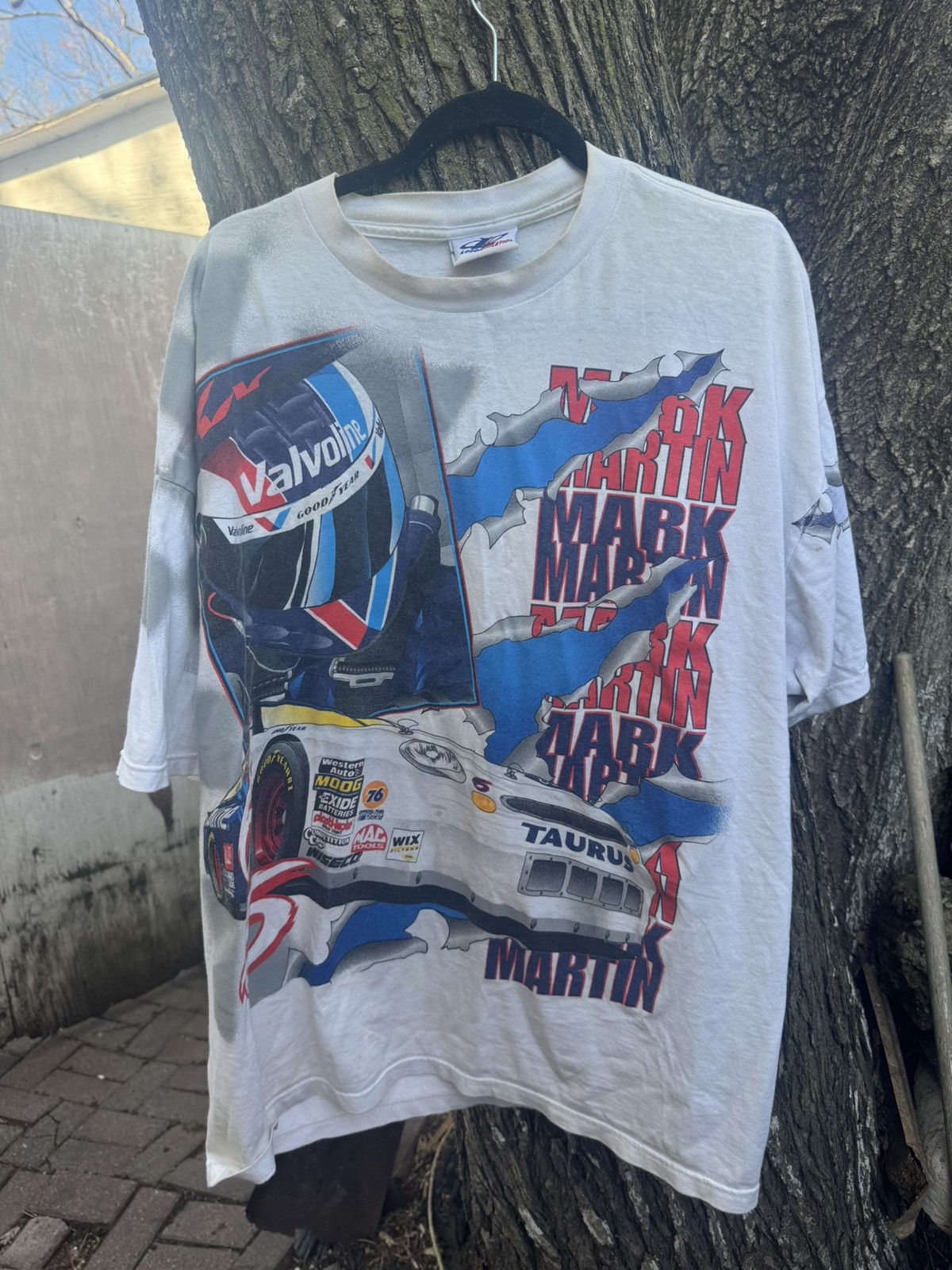 Vintage Vtg MARK MARTIN 90s NASCAR AOP t-shirt Racing XXL Size US XXL / EU 58 / 5 - 1 Thumbnail