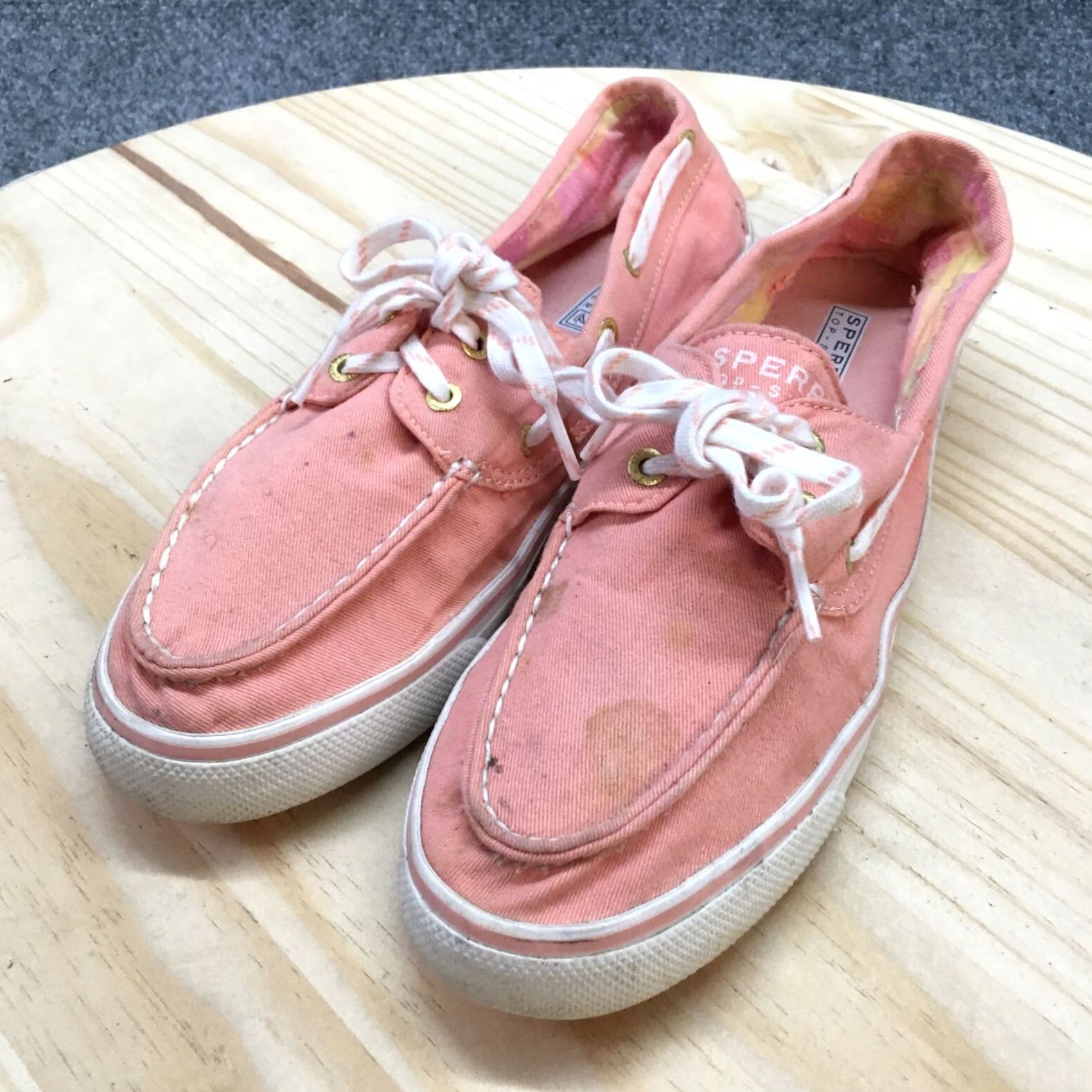 Sperry Sperry Shoes Womens 9.5 M Top Sider Two Eye Moc Boat Pink Fabric Casual Flats - Sperry - Flat - Women - Pink - 9.5M Size L / US 10 / IT 46 - 3 Thumbnail