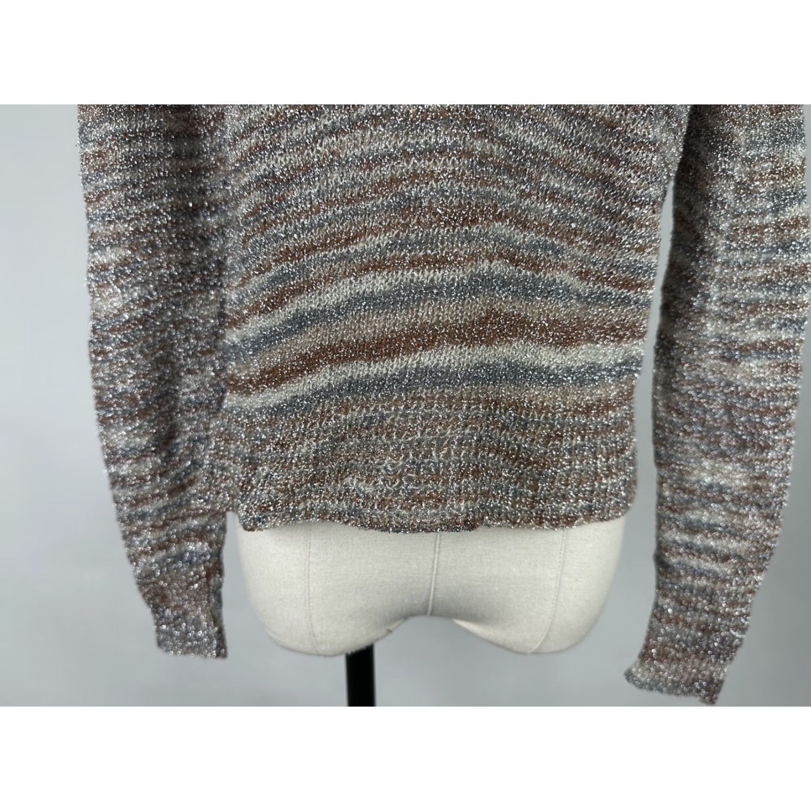 Vintage VINTAGE Handmade Silver Tinsel Knit Sweater S Women Pullover XS Mens? Size S / US 4 / IT 40 - 4 Thumbnail