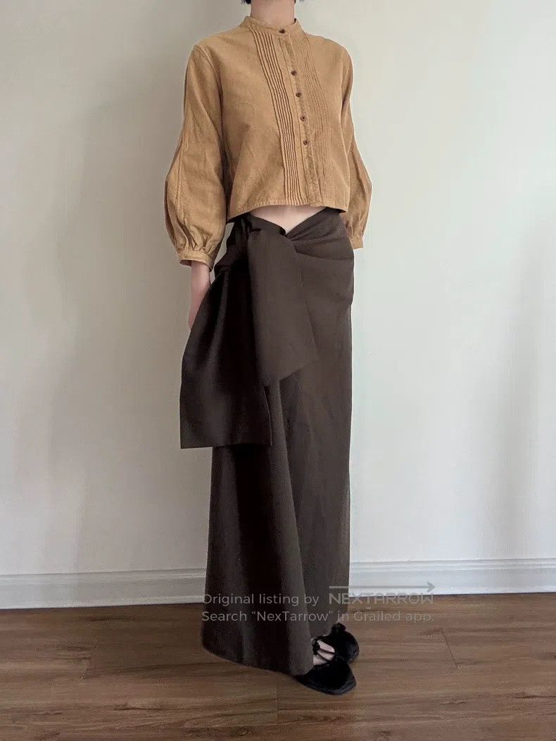 Yohji Yamamoto Yohji Yamamoto Olive Green skirt Size 26" / US 2 / IT 38 - 6 Thumbnail