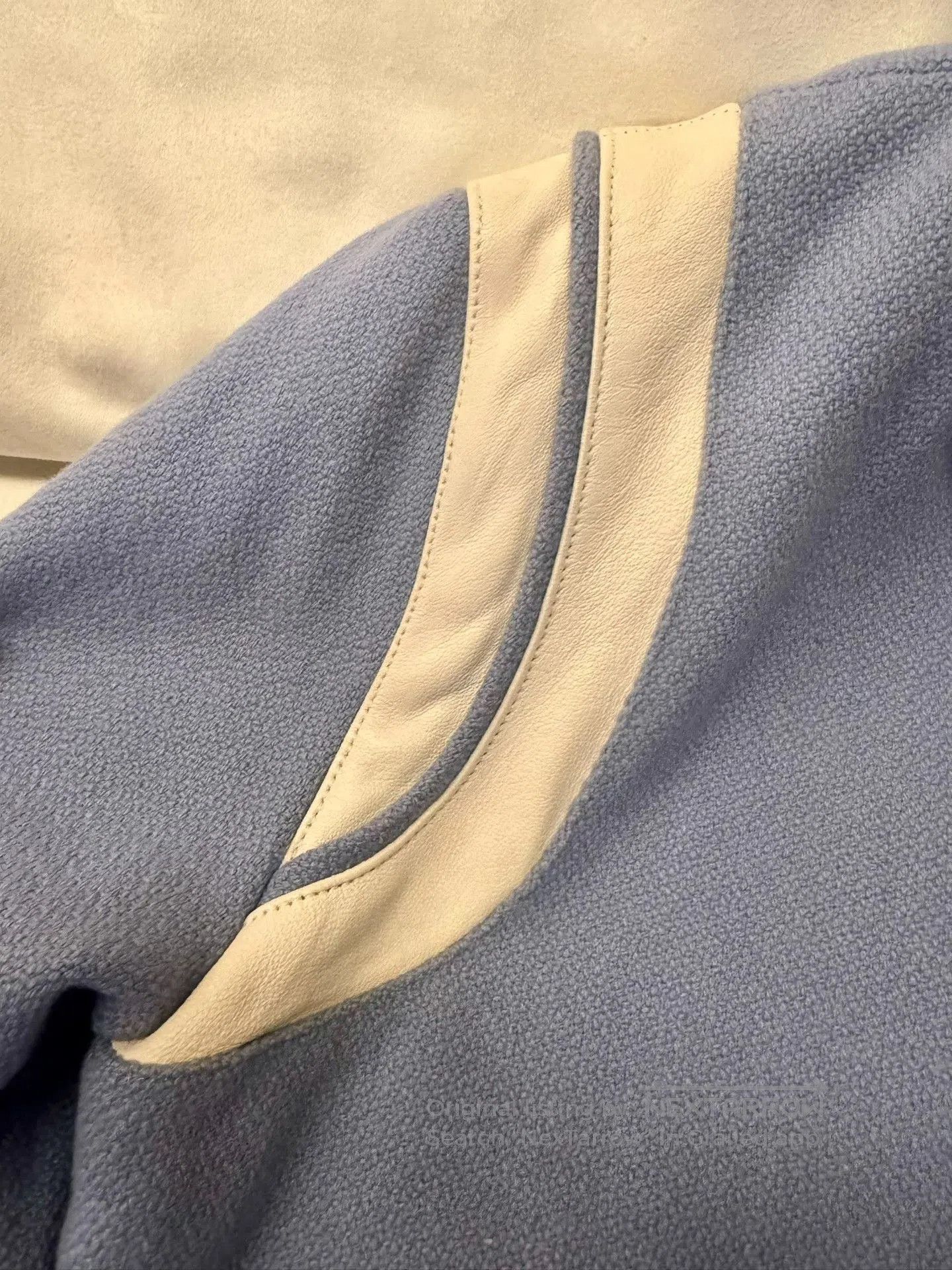 Saint Laurent Paris Saint Laurent Light Blue Baseball Jacket. Size XS / US 0-2 / IT 36-38 - 7 Thumbnail