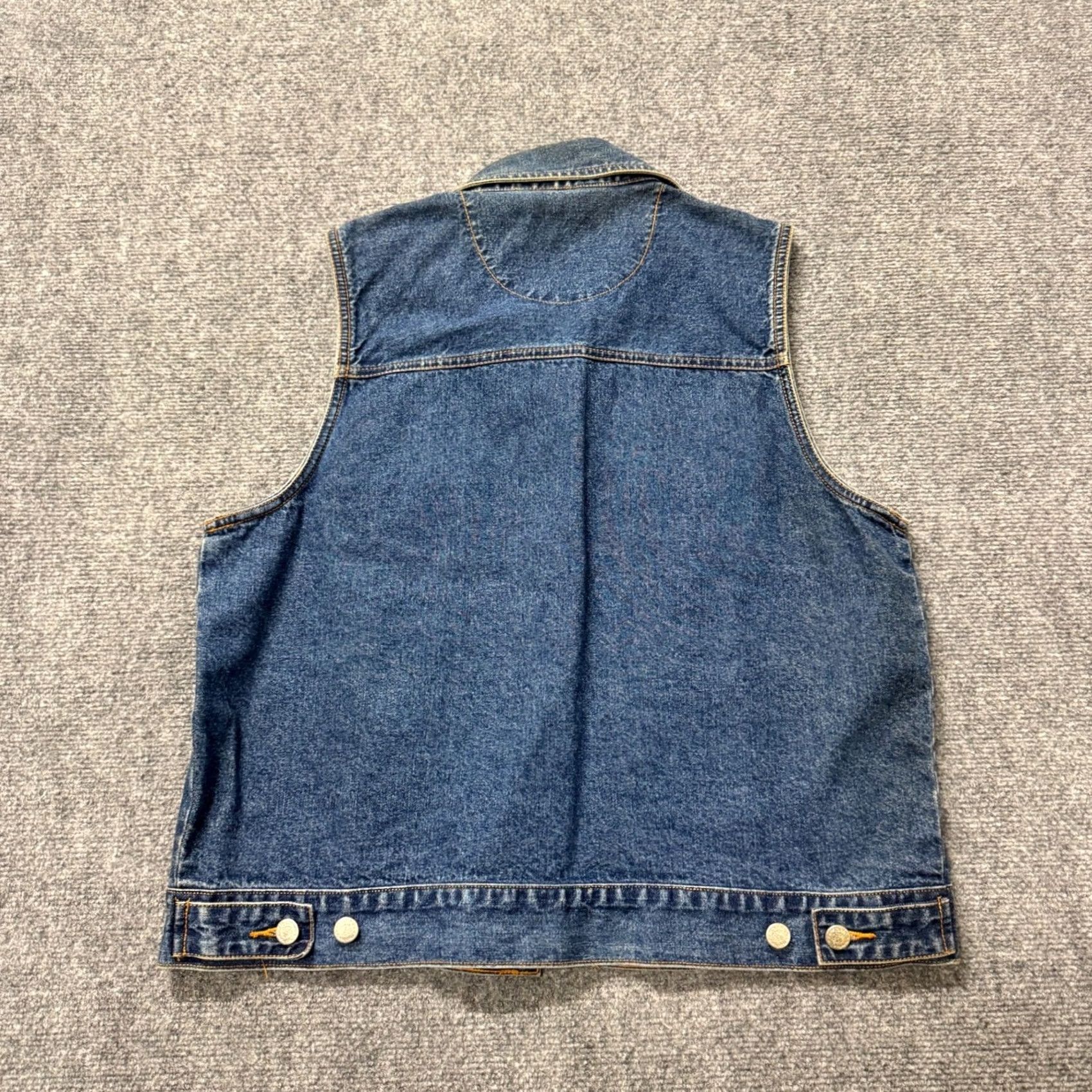 Vintage Winnie the Pooh Vest Women's L 100% Cotton Button Up Embroidered Blue Vest Overcoat Women Blue Winnie the Pooh 100% Cotton Shirt? Size L / US 10 / IT 46 - 7 Thumbnail