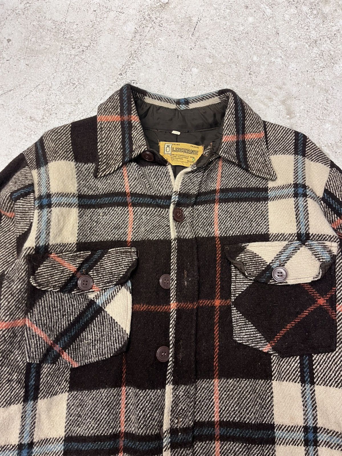 Vintage Vintage brown lucerne button up plaid shirt Size US M / EU 48-50 / 2 - 1 Thumbnail
