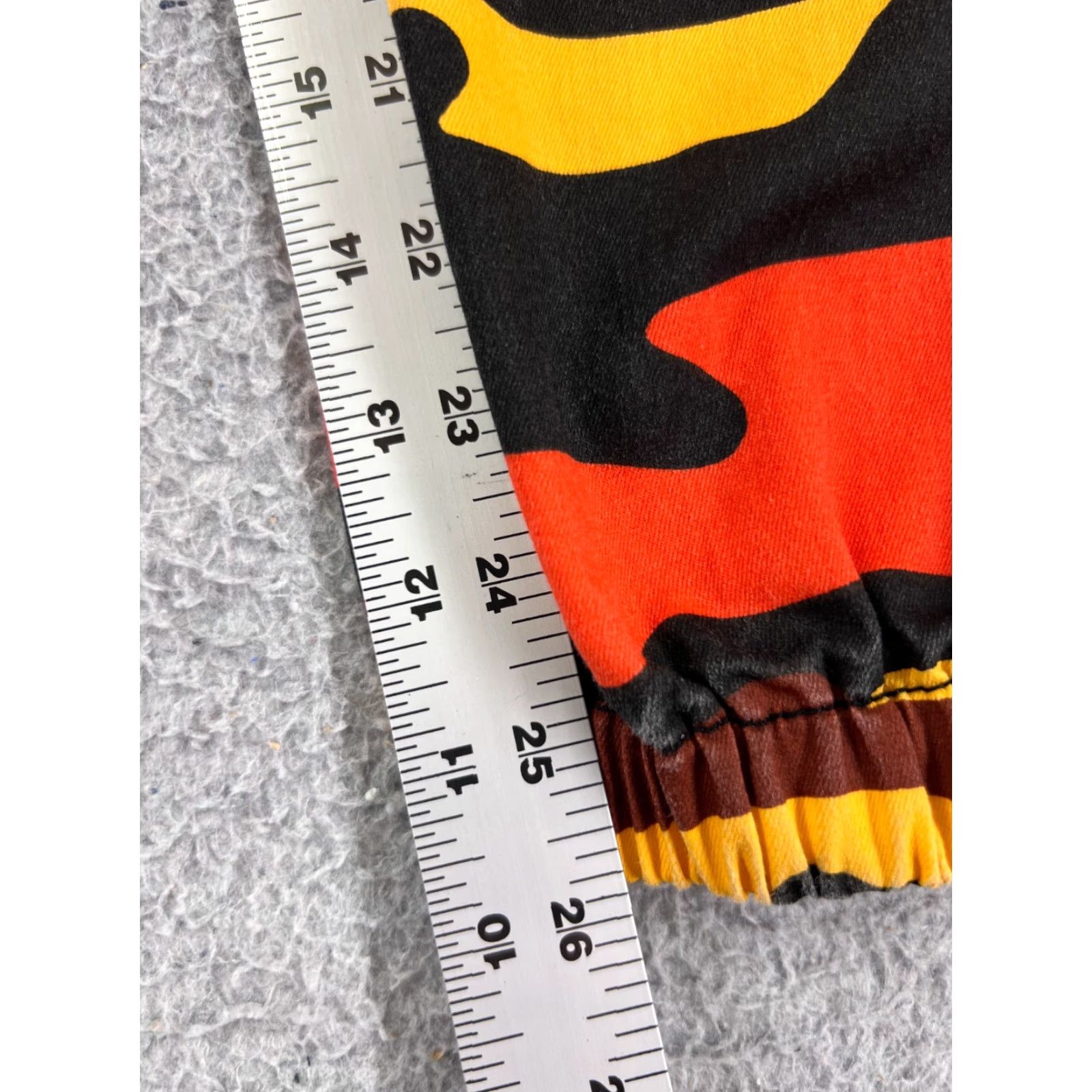 Vintage VIP Jeans Womens Jeans 5 Orange Black Yellow Lava Camo Jogger Elastic Waist Hem Size 27" / US 4 / IT 40 - 6 Thumbnail