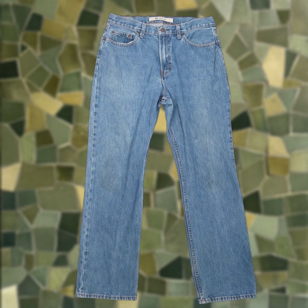Gap VINTAGE Gap Jeans Mens 35X32 Easy Fit Straight Leg Blue Denim 90s Lightweight Cotton Jeans Size US 35 - 1 Thumbnail