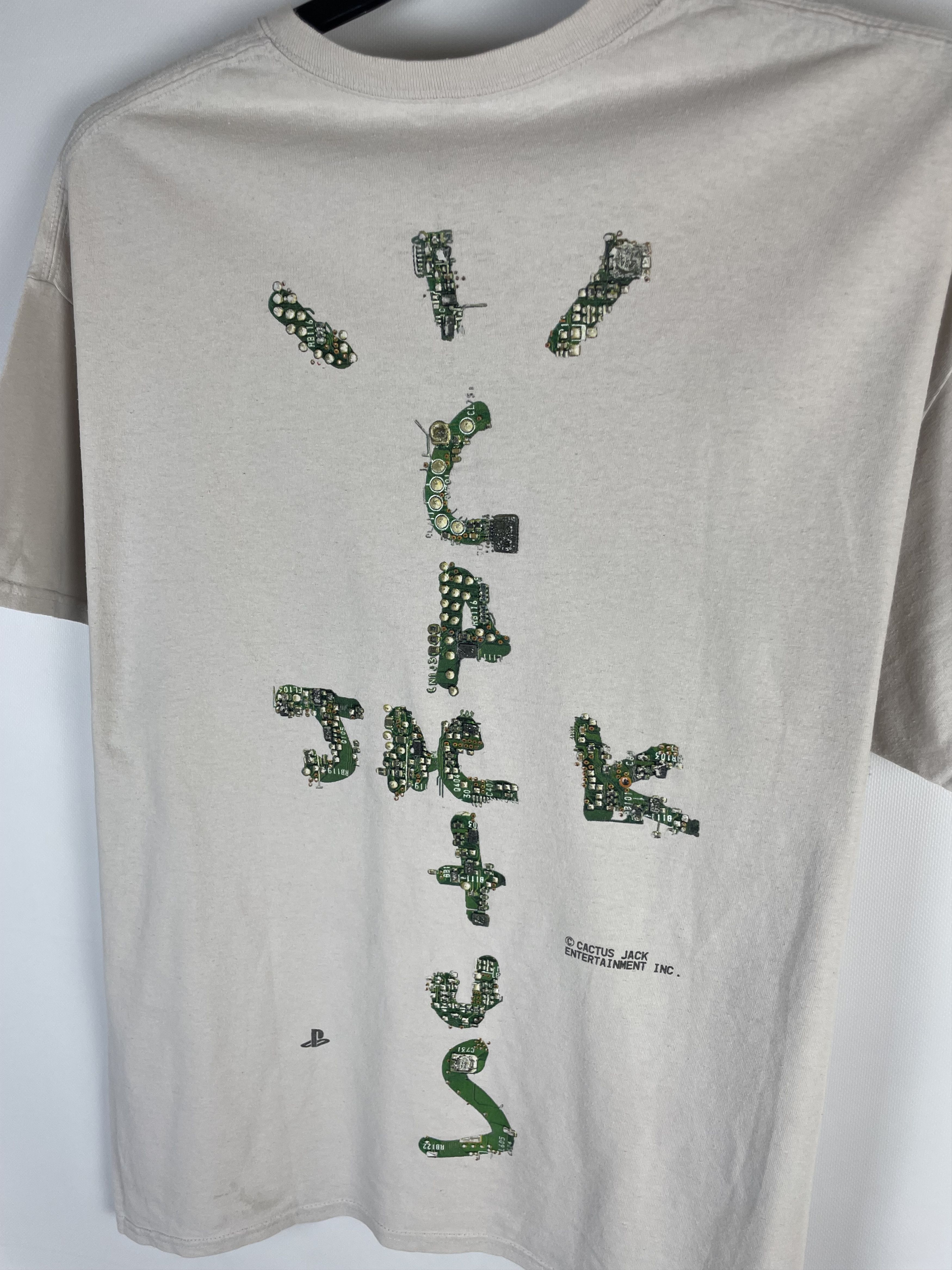 Travis Scott Cactus Jack Play Station Puff print Tee Size US L / EU 52-54 / 3 - 8 Thumbnail