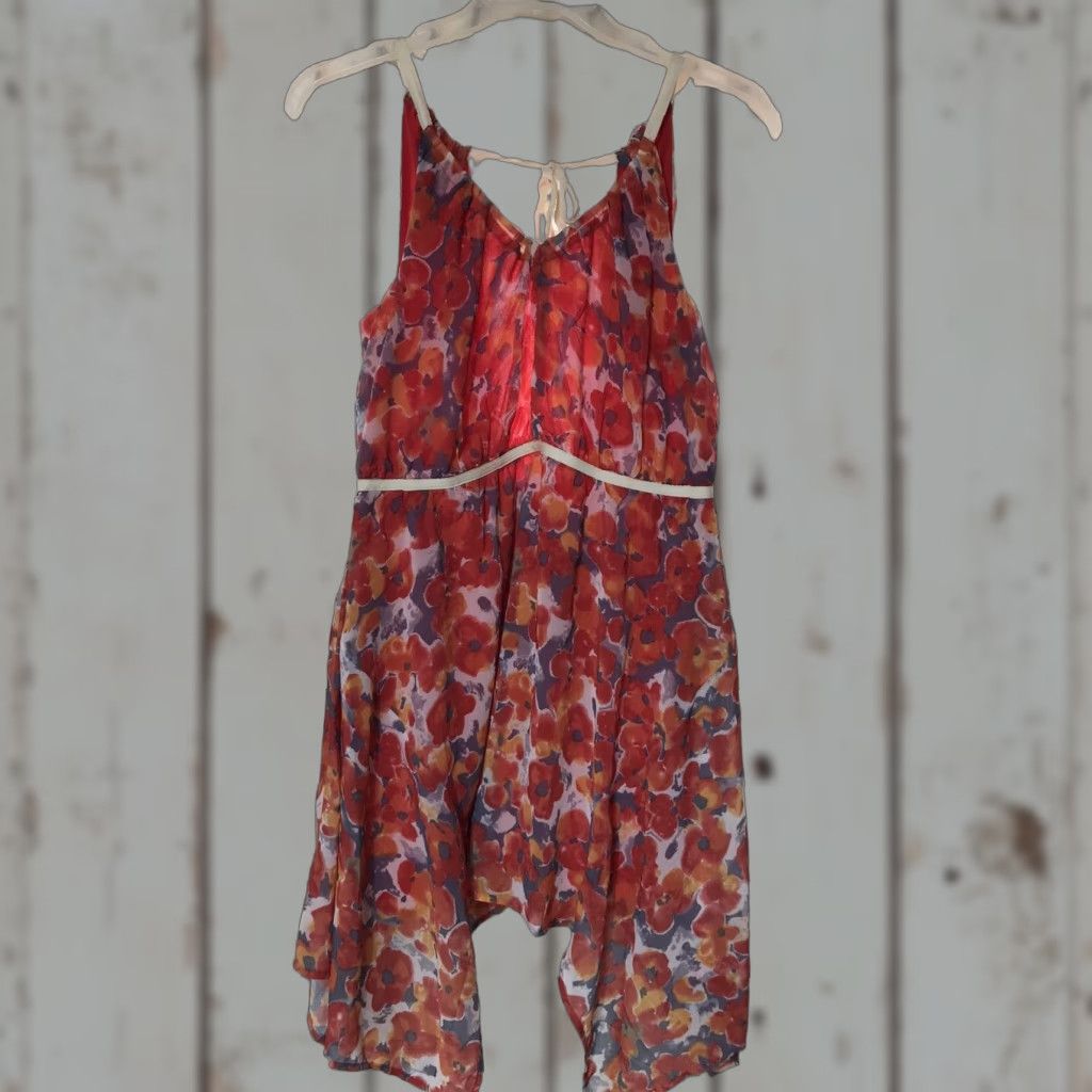 Vintage Ya L.A. Silk. Blend Floral Boho Backless Strappy Tie Dress Womens Size L Size L / US 10 / IT 46 - 1 Thumbnail