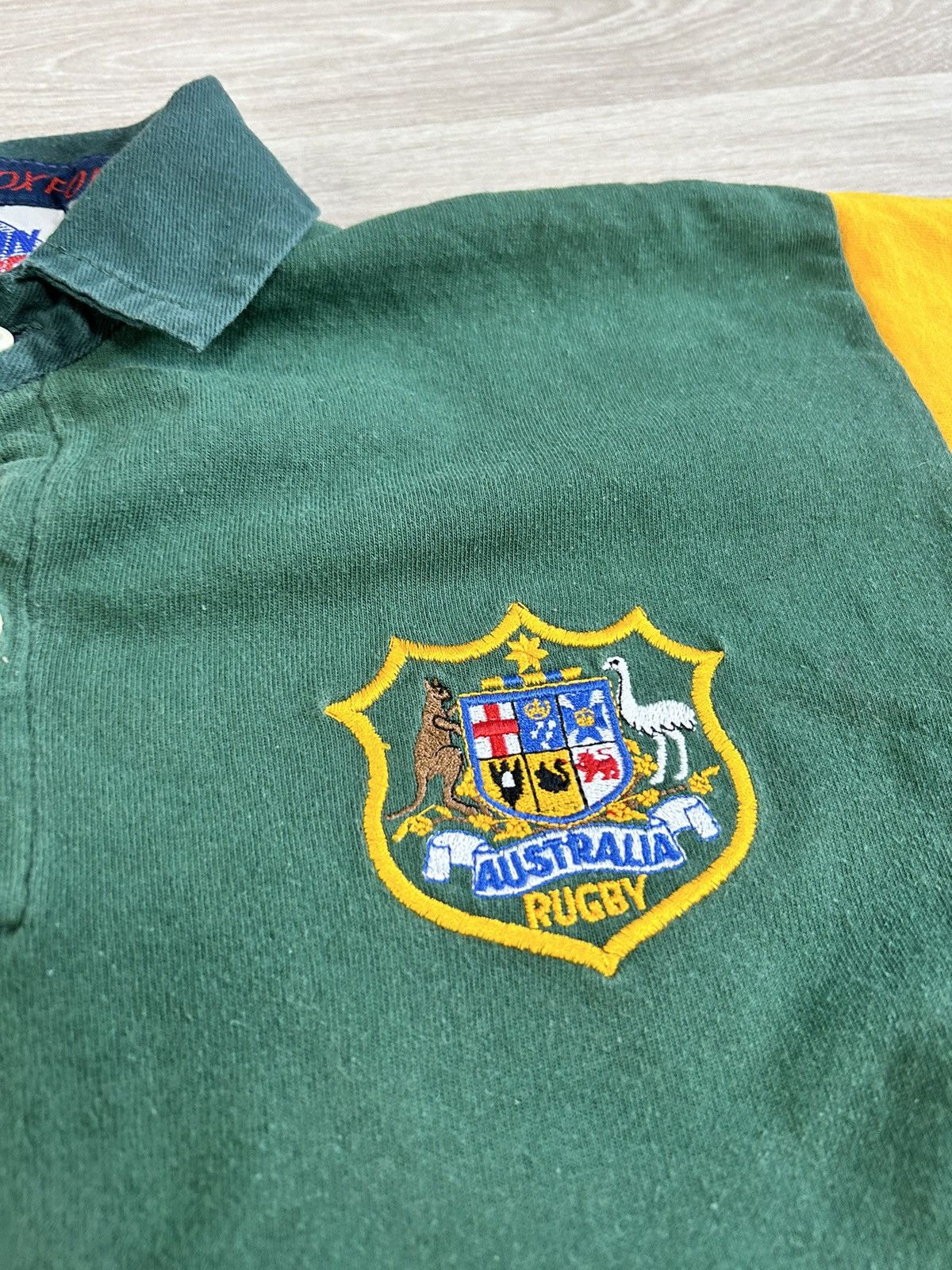 Rugby Ralph Lauren Vintage Australia 1980s Cotton Oxford Rugby Union Shirt Size US S / EU 44-46 / 1 - 6 Thumbnail