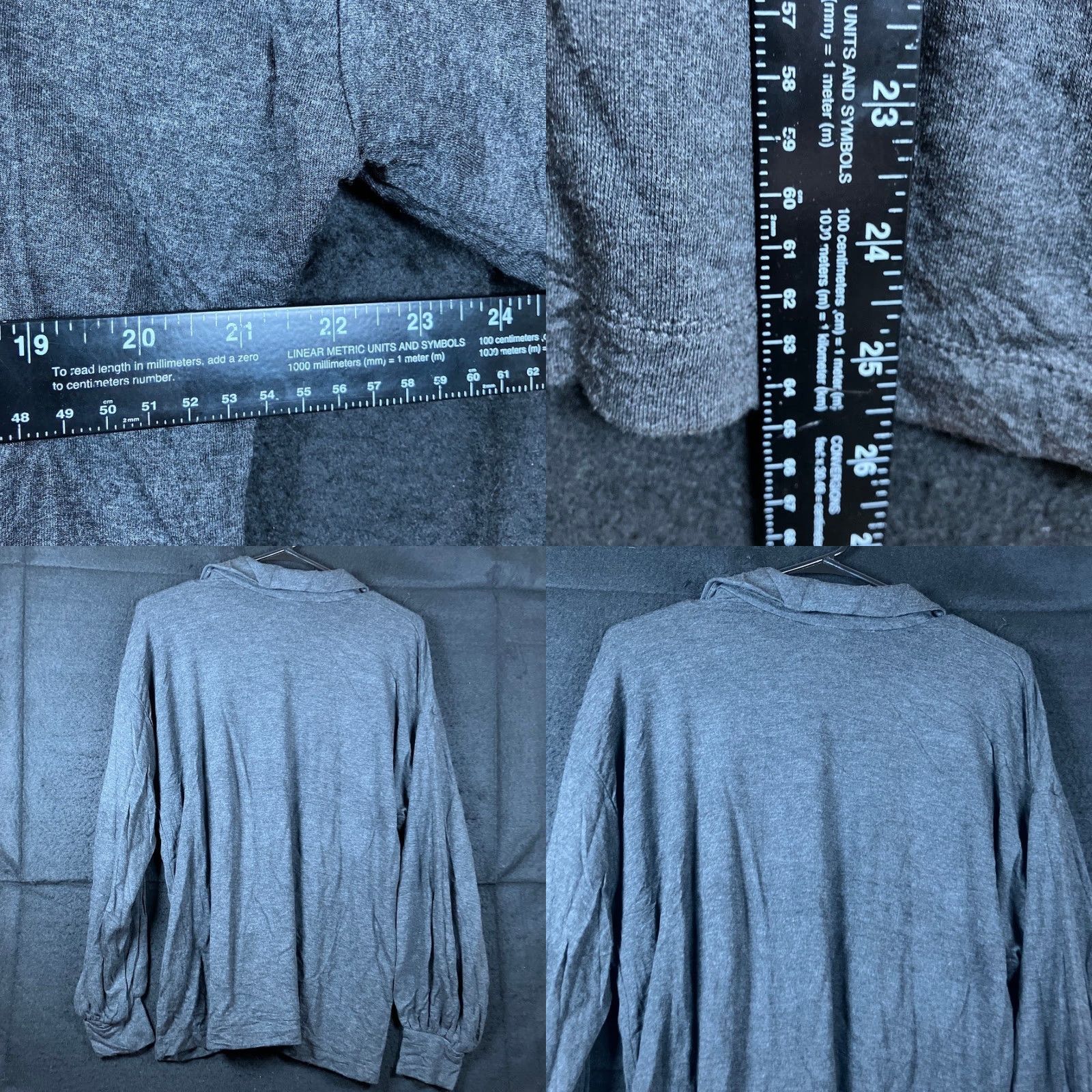 Vintage CAbi Shirt Gray Collared V Neck Long Sleeve Stretch Small Womens Blouse Casual Workwear 4258 Regular Size S / US 4 / IT 40 - 8 Thumbnail