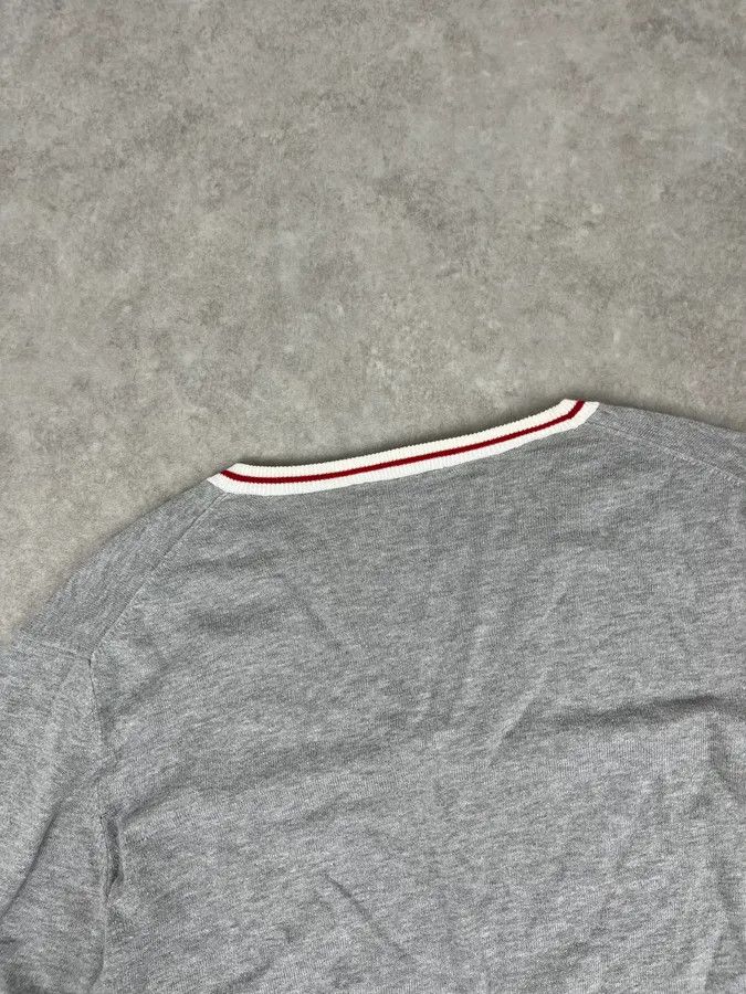 Prada SS2007 Prada Grey V-Neck Contrast Trim Sweater Size US M / EU 48-50 / 2 - 6 Thumbnail