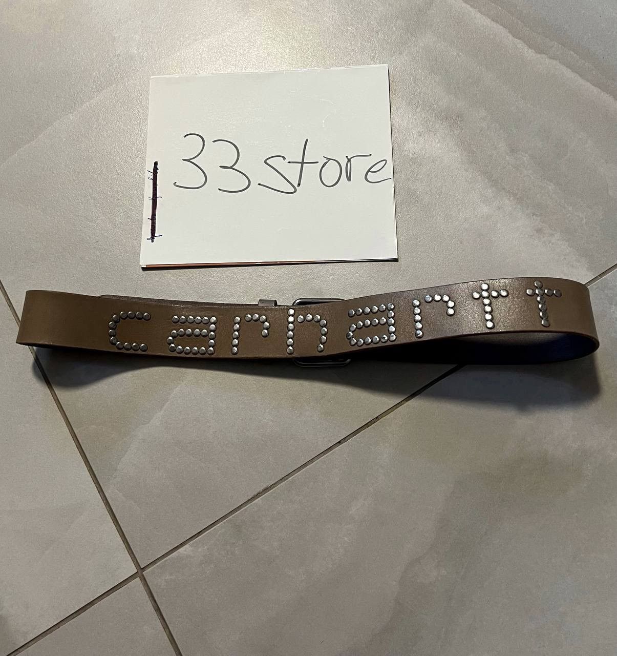 Carhartt Y2K Carhartt Leather Belt Spell out Size ONE SIZE - 1 Thumbnail