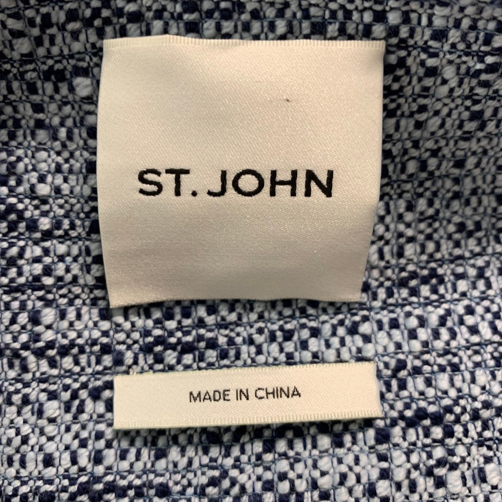 Other ST. JOHN Blue Navy Cotton Sleeveless Below Knee Outfits Size 27" / US 4 / IT 40 - 7 Thumbnail