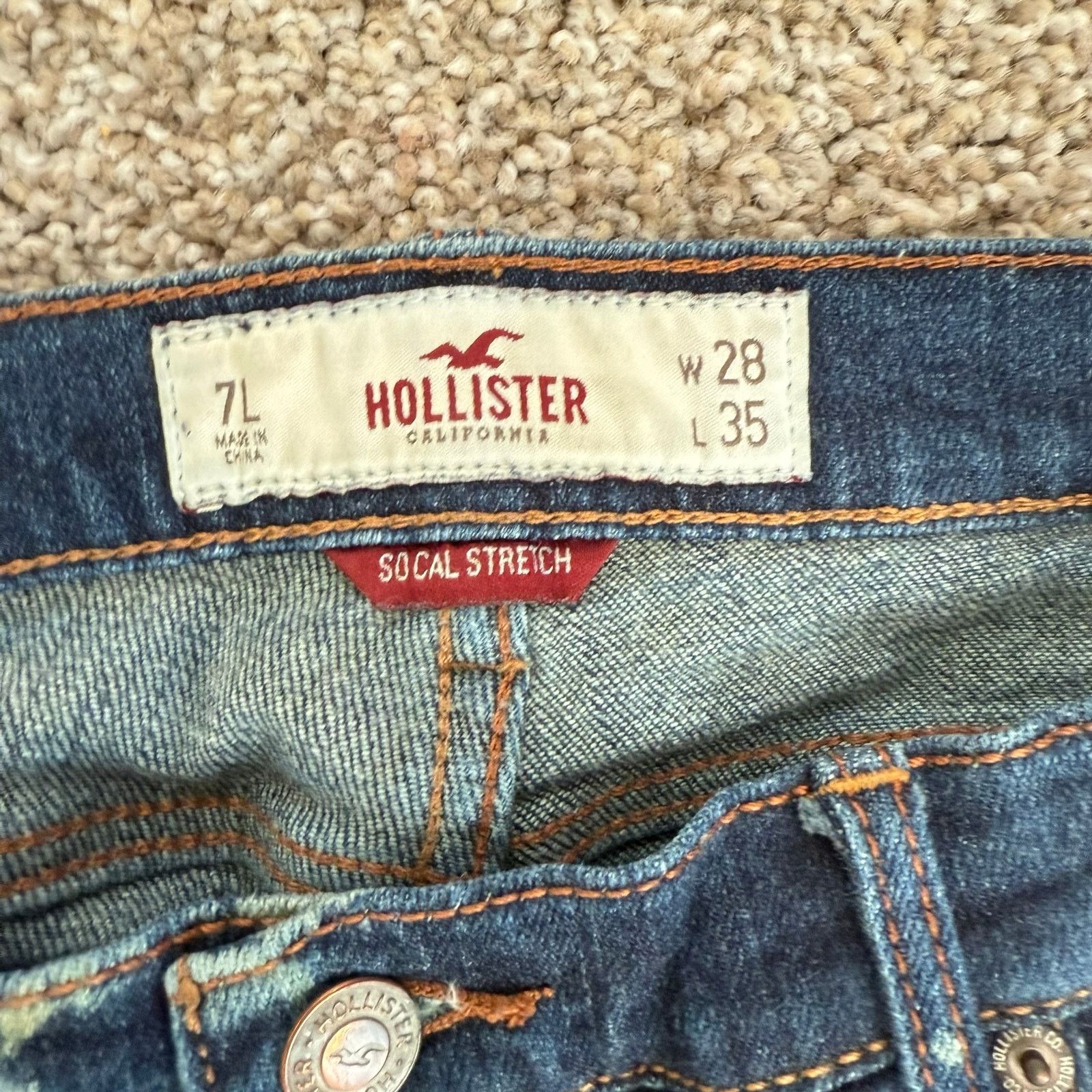 Hollister Hollister Women's Dark Wash Skinny Jeans W28 L35 Size 28" / US 6 / IT 42 - 5 Thumbnail