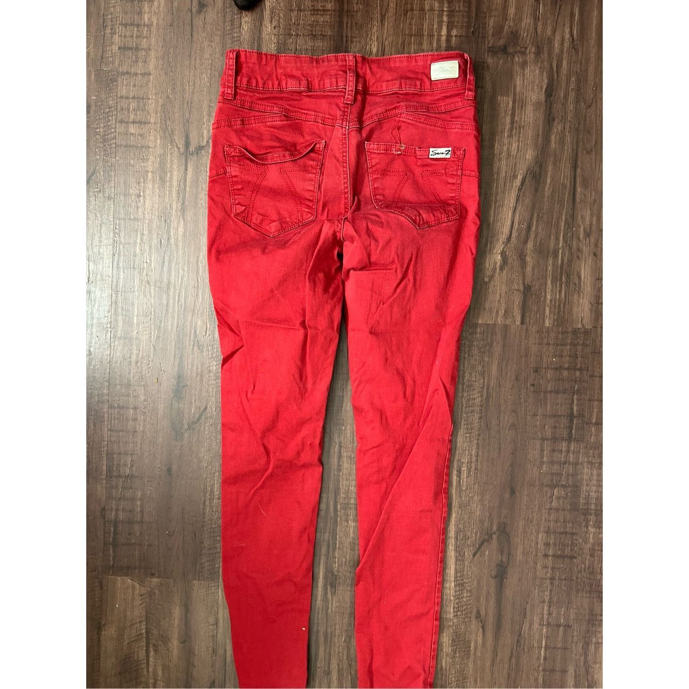 7 For All Mankind 7 For All Mankind High-Rise Ankle Skinny Jeans in Bril Red, Size 27" / US 4 / IT 40 - 8 Thumbnail