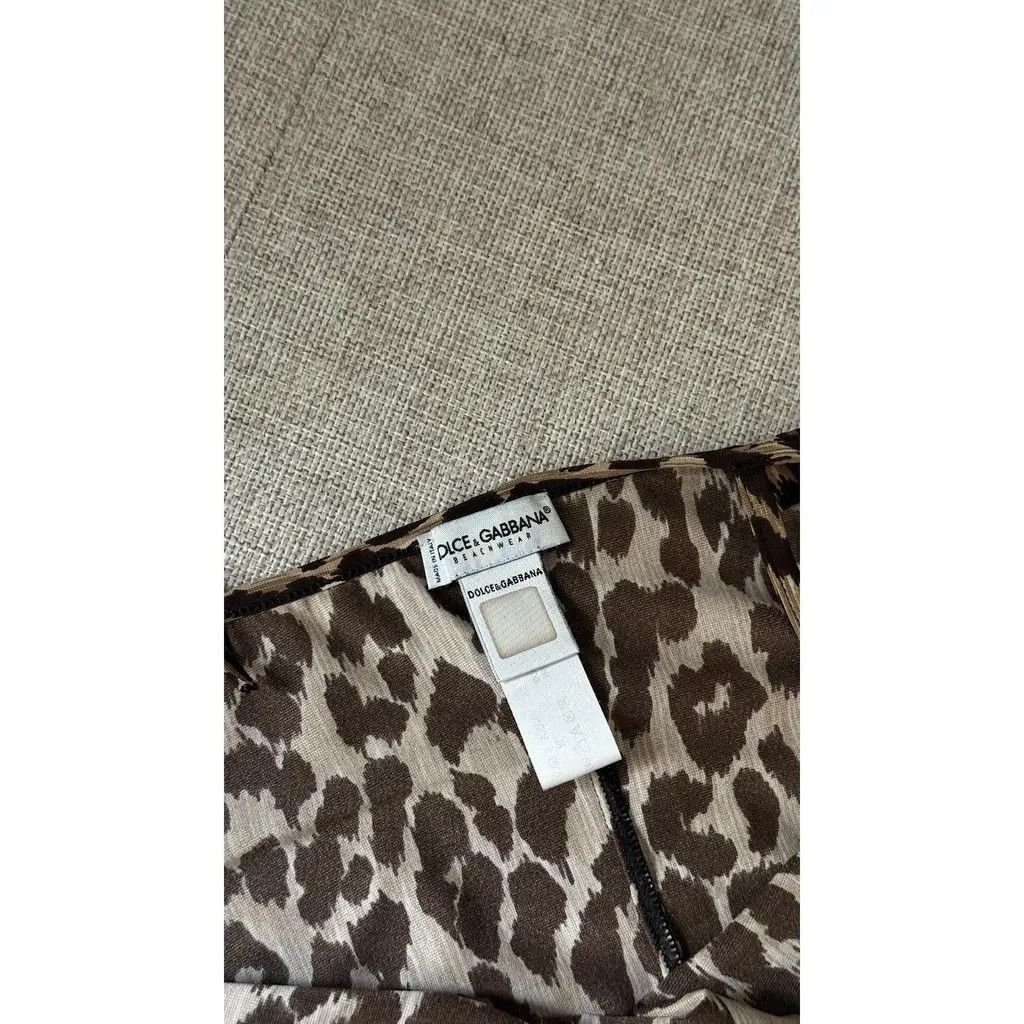 Dolce & Gabbana Dolce & Gabbana Leopard Print Slip Dress Beachwear Size IT42 Size M / US 6-8 / IT 42-44 - 6 Thumbnail