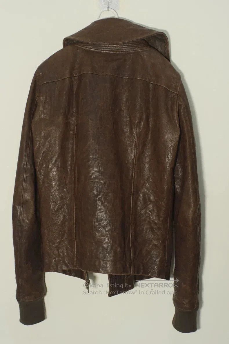 Rick Owens Rick Owens High Collar Leather Jacket. Size US M / EU 48-50 / 2 - 2 Thumbnail
