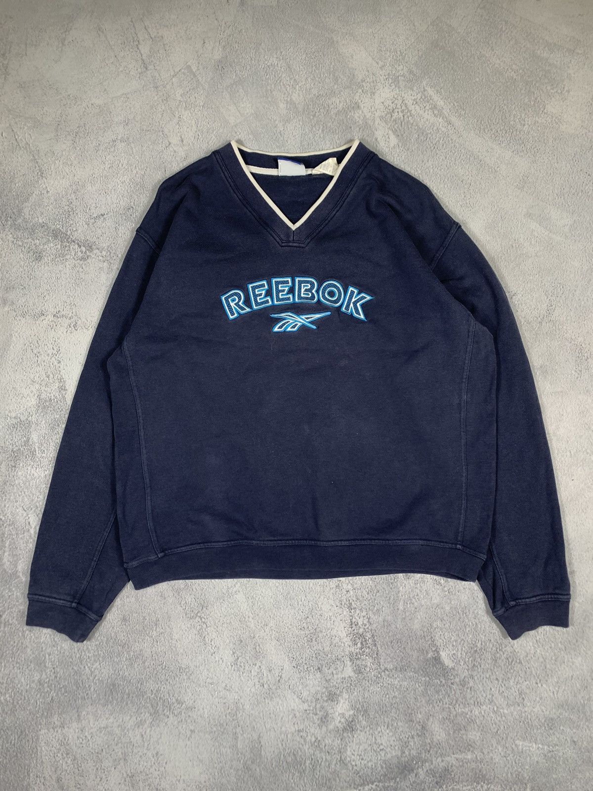 Reebok × Vintage Vintage Reebok sweatshirt sun faded style big logo size L Size US L / EU 52-54 / 3 - 2 Thumbnail
