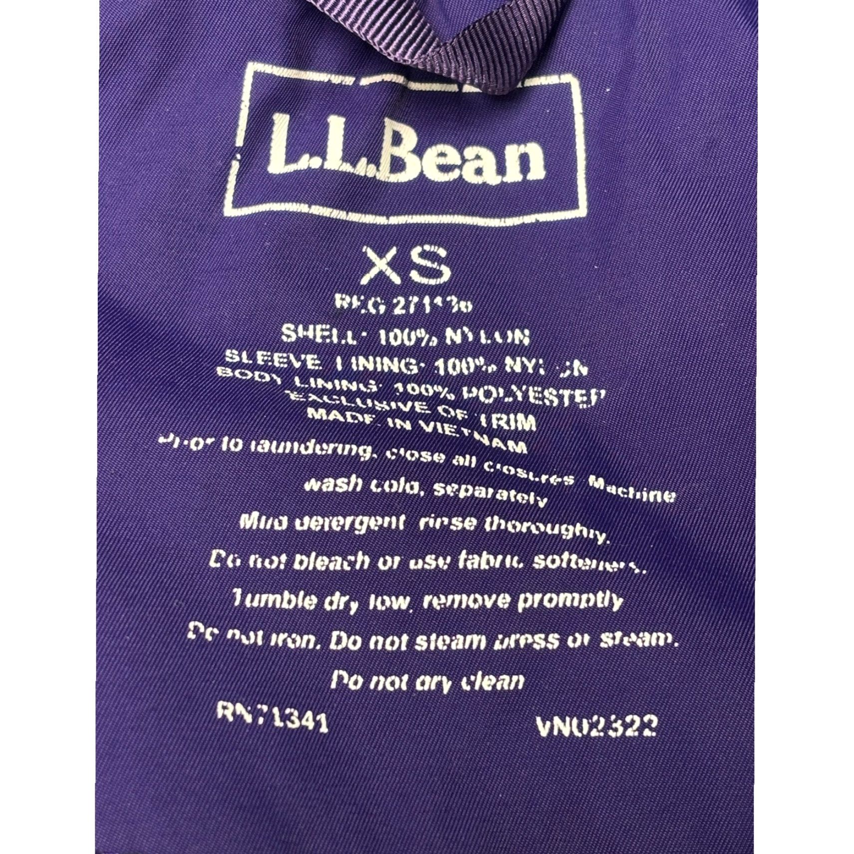 Vintage L.L.Bean Purple Hooded Jacket Women's XS Fleece Lined Insulated Waterproof Anorak Zip Pocket Microfleece Size XS / US 0-2 / IT 36-38 - 5 Thumbnail