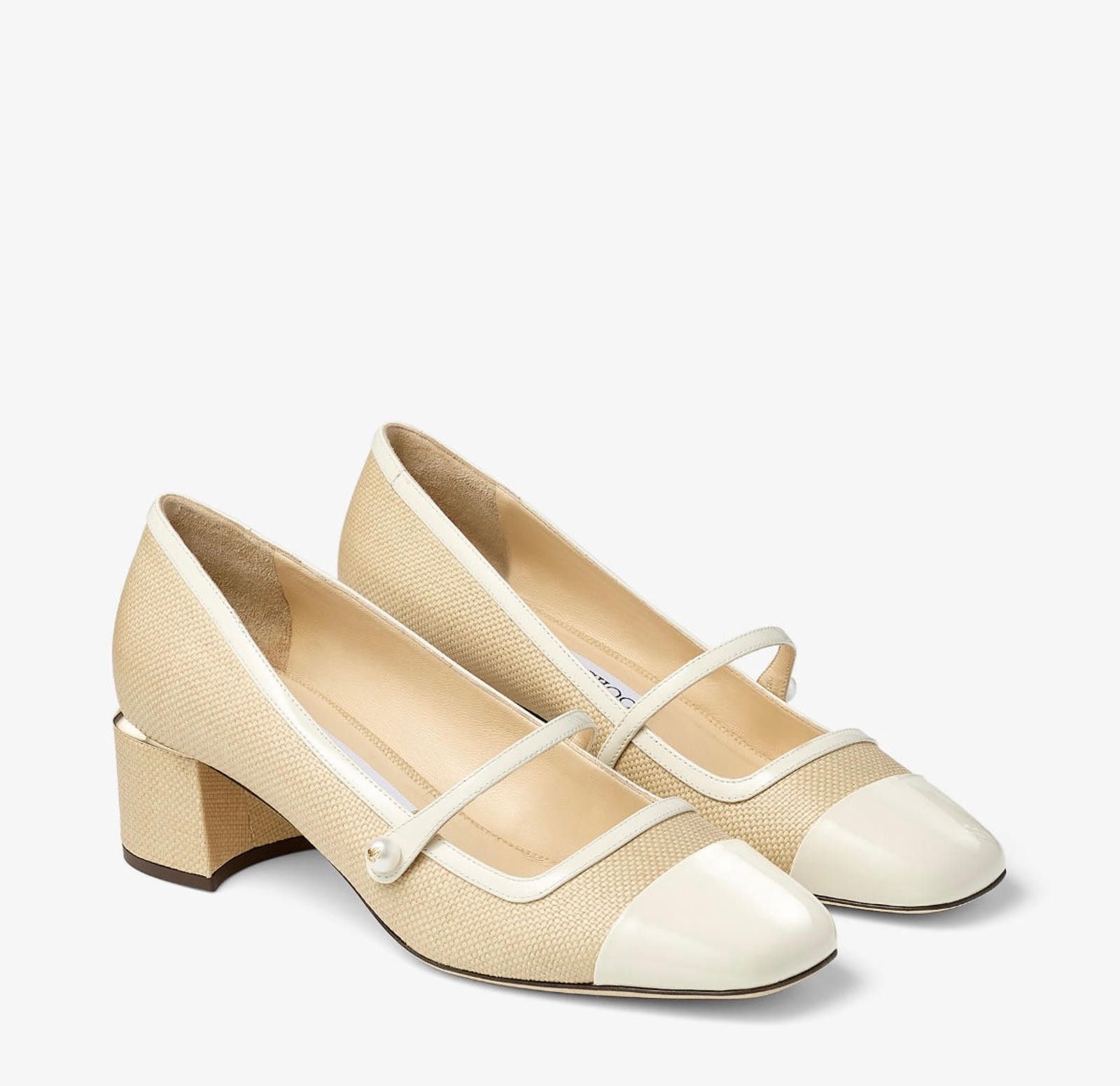 Jimmy Choo Jimmy Choo Elisa Raffia Pumps Size US 7.5 / IT 37.5 - 2 Thumbnail