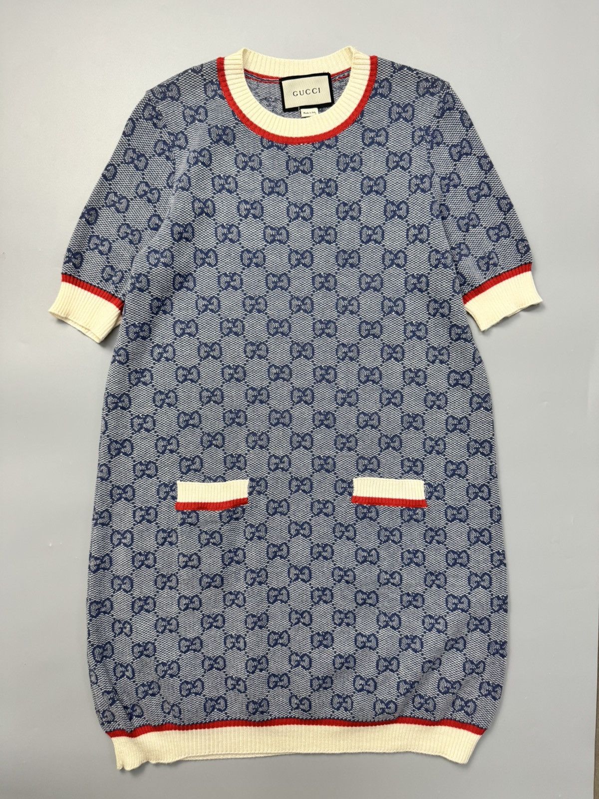 2000s Gucci GG Monogram Knit Blouse