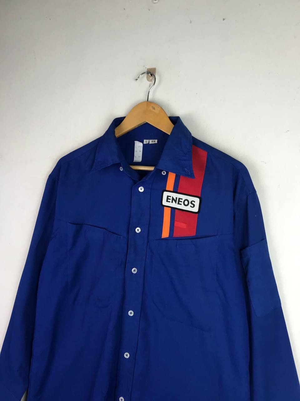 Japanese Brand × Vintage Vintage Eneos Button Ups Rare Design Size US L / EU 52-54 / 3 - 5 Thumbnail