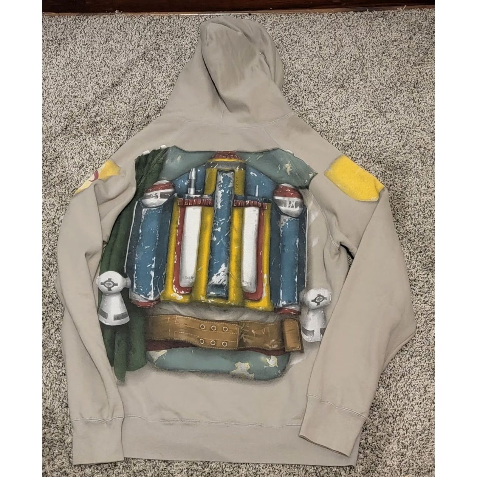 Disney Disney Hanes STAR WARS Nano Hood Full Zip Hoodie Size M Gray Boba Fett Long Sleeve Men Size US M / EU 48-50 / 2 - 2 Thumbnail