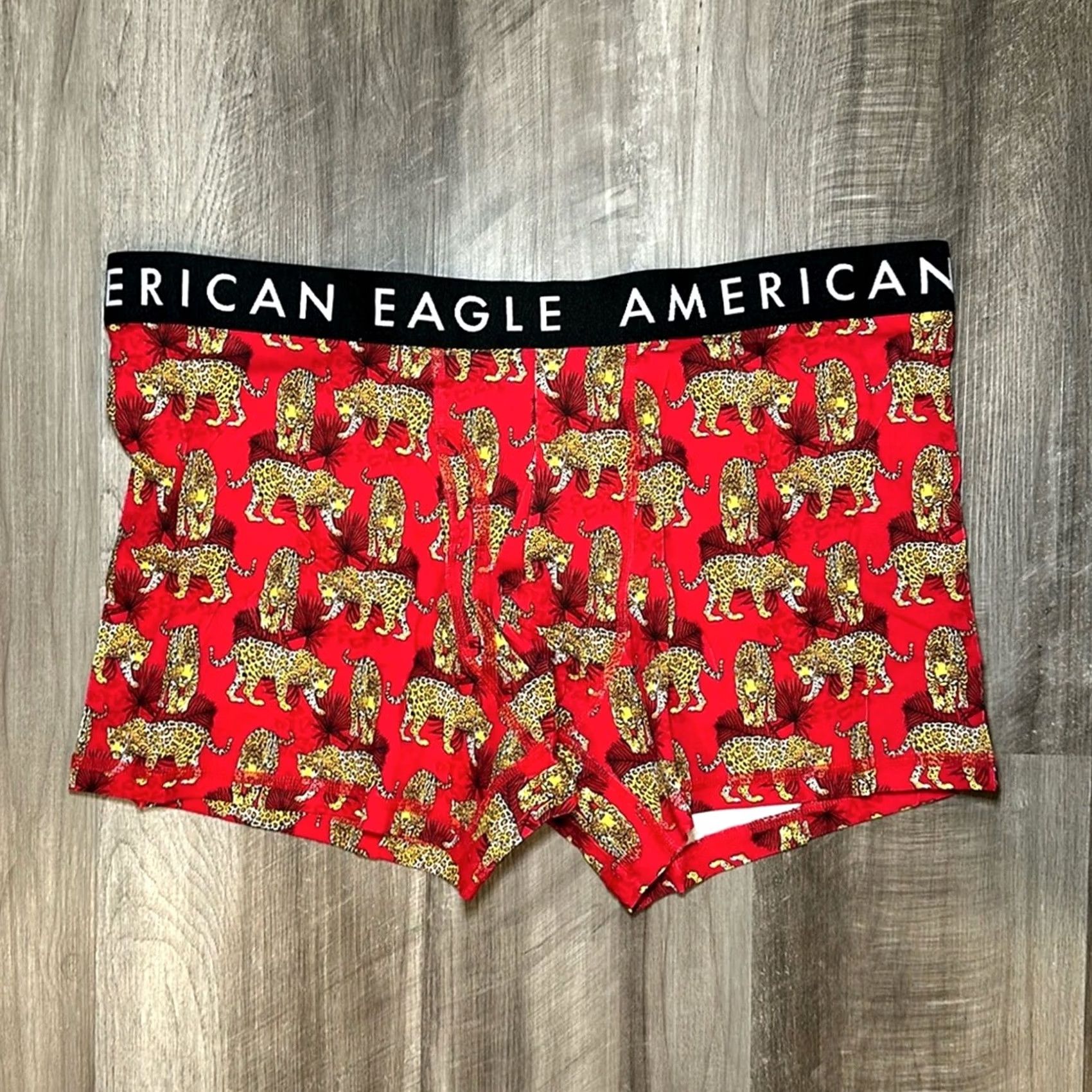 American Eagle Outfitters American Eagle Leopard Boxer Brief - 3XL Men Underwear Regular Red Boxer Briefs 3XL Size 48R - 2 Thumbnail