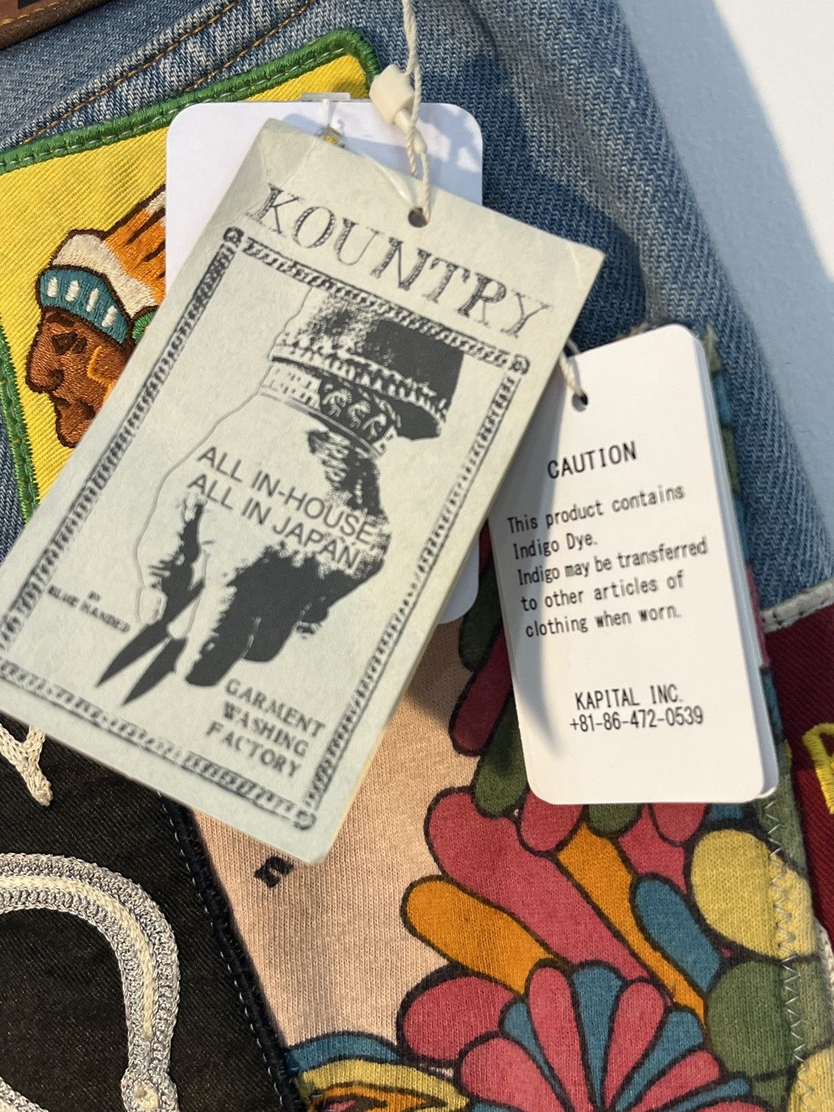 Kapital Kapital Zephyros Remake Denim shorts “indigo processing” Size US 32 / EU 48 - 14 Thumbnail