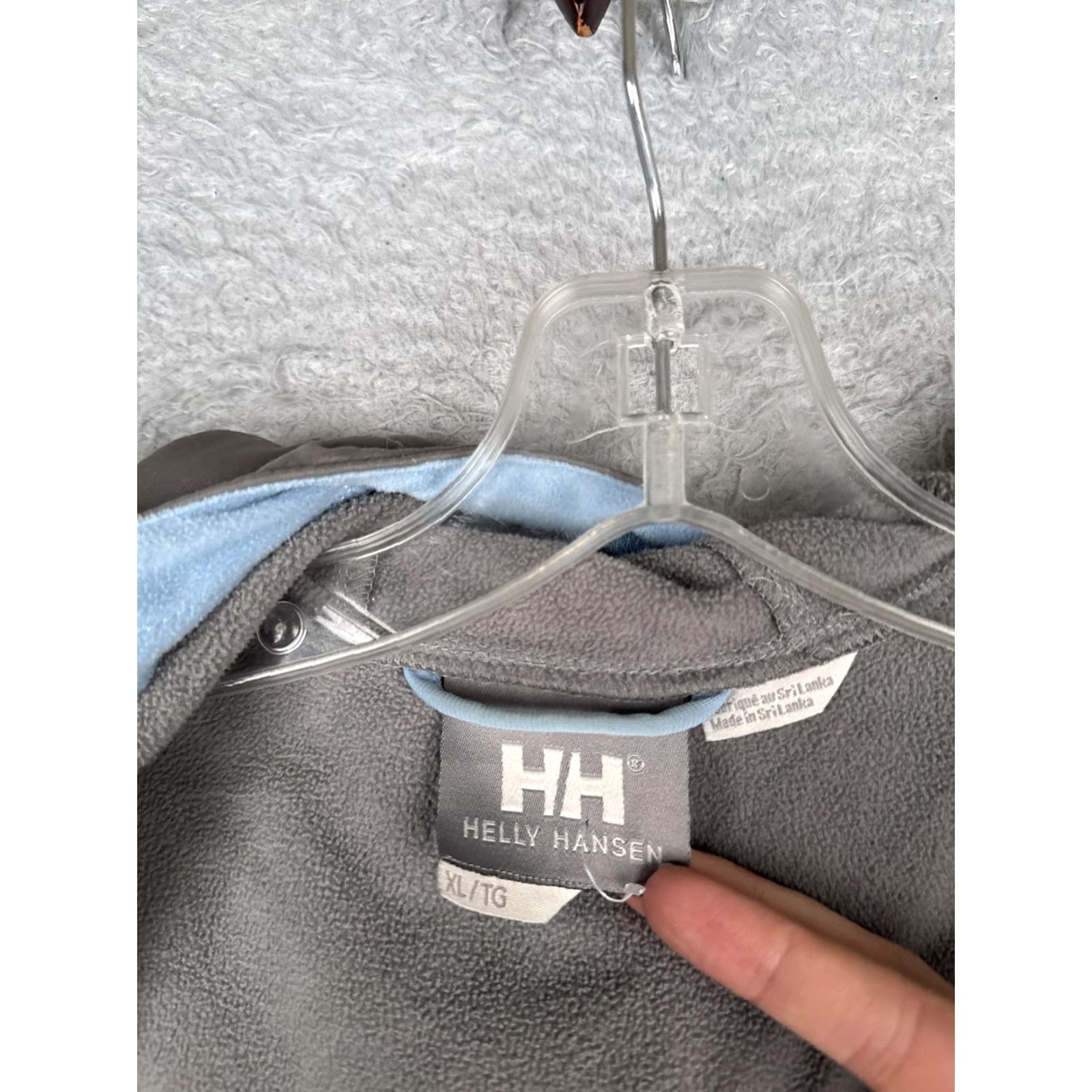 Helly Hansen VINTAGE Helly Hansen Jacket Women XL Blue Brown Hood Softshell Fleece Lined Windbreaker Size XL / US 12-14 / IT 48-50 - 3 Thumbnail