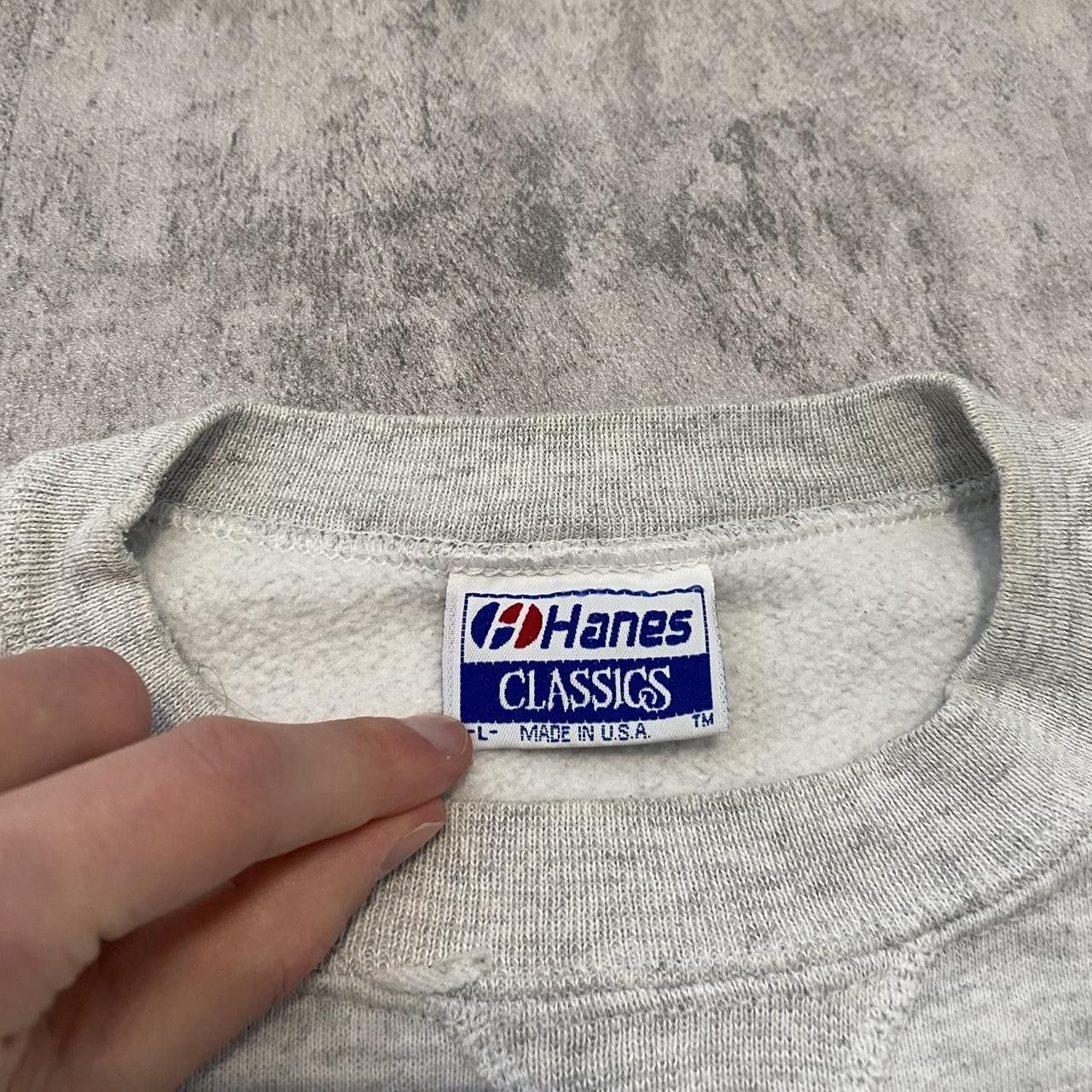 Hanes 90s Vintage Boxy Grey Hanes crewneck sweatshirt Size US L / EU 52-54 / 3 - 4 Thumbnail