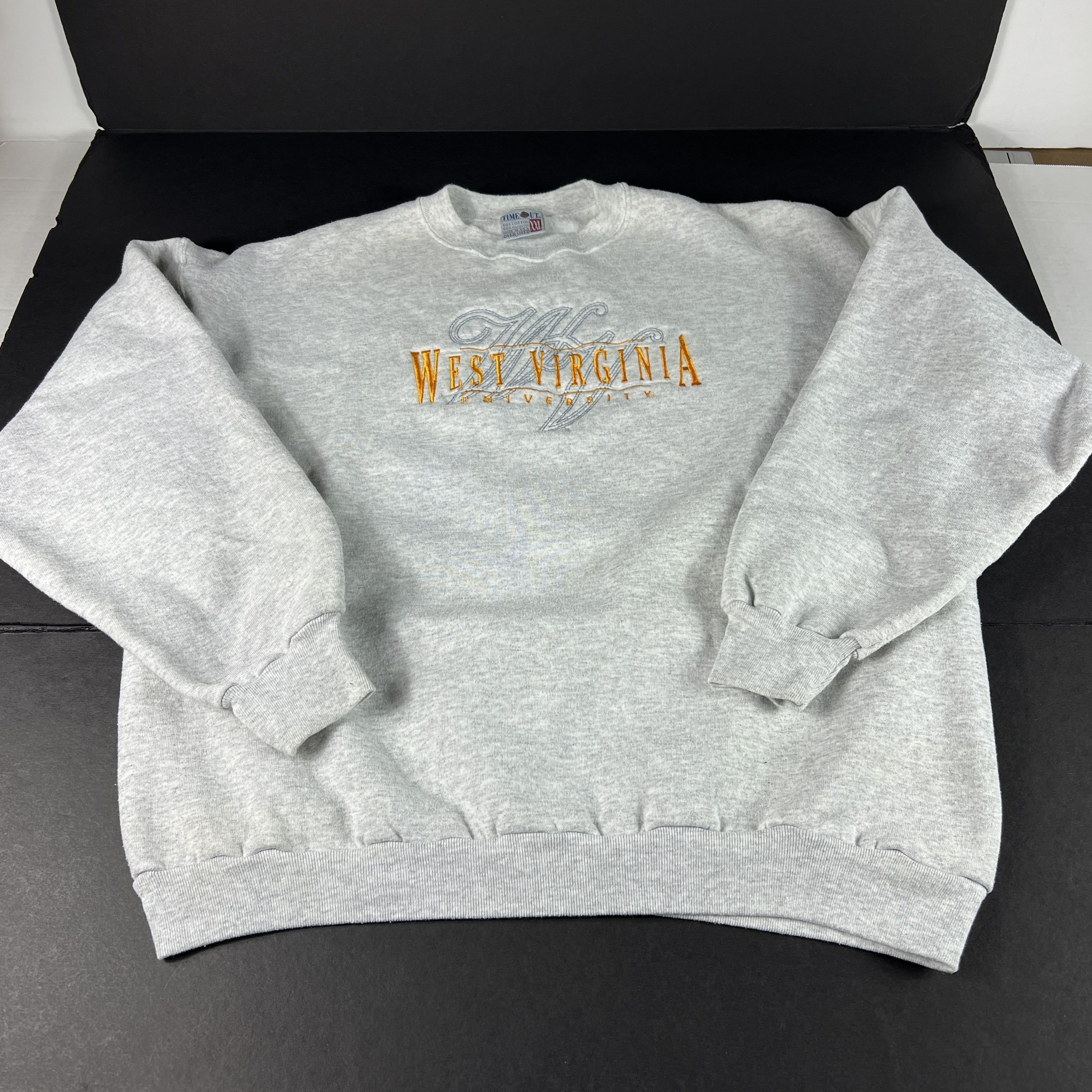 NCAA × Vintage VTG 90s West Virginia Mountaineers Sweatshirt Grey Crewneck Size US XXL / EU 58 / 5 - 1 Thumbnail