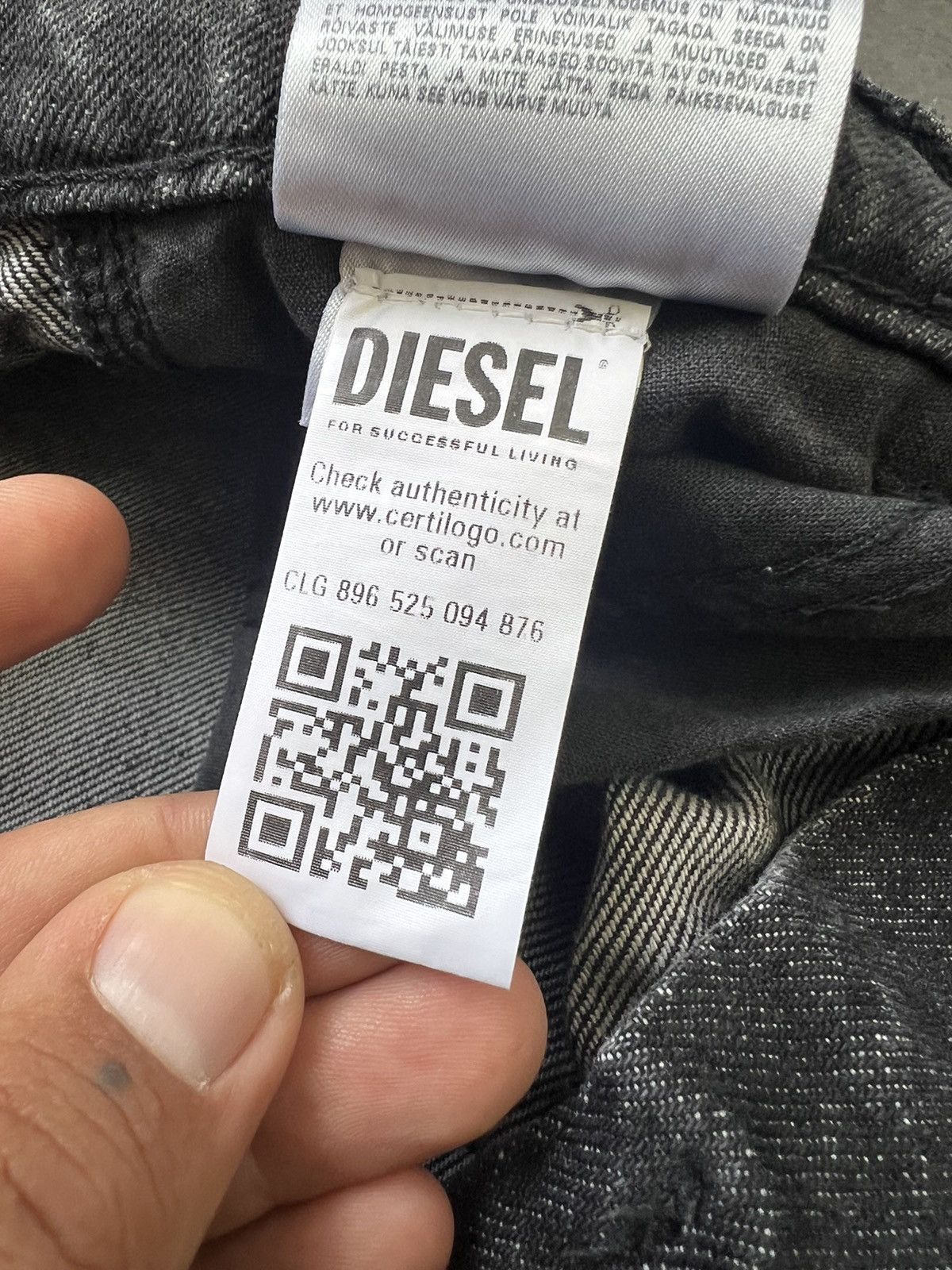 Diesel Baggy cargo DIESEL Y2K jeans in washed grey Size 24" / US 00 / IT 34 - 16 Thumbnail