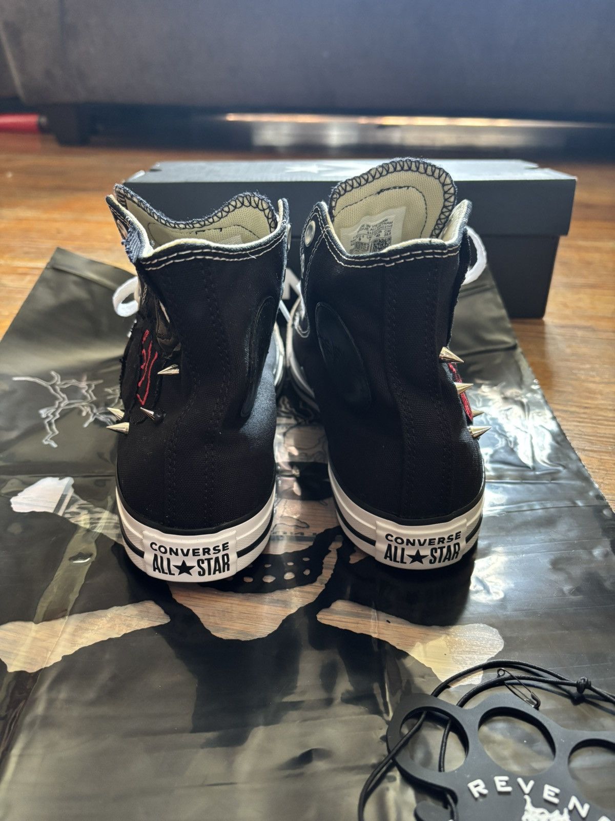 Revenge Revenge Actual Hate Converse Eye Patchwork Studded High-Top Size US 7 / EU 40 - 7 Thumbnail